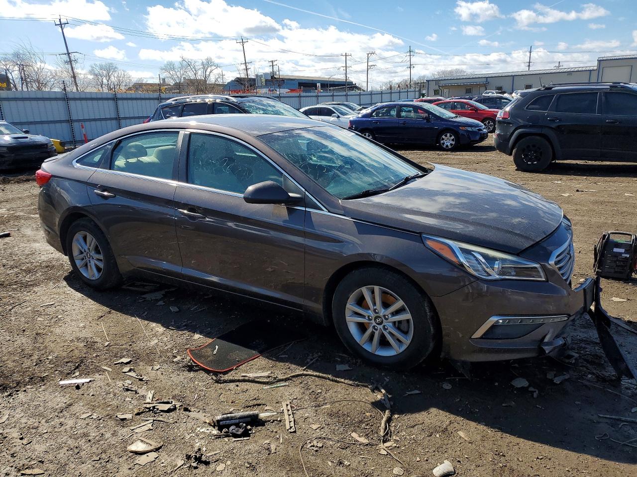 2015 Hyundai Sonata Se Charcoal vin: 5NPE24AF0FH222379
