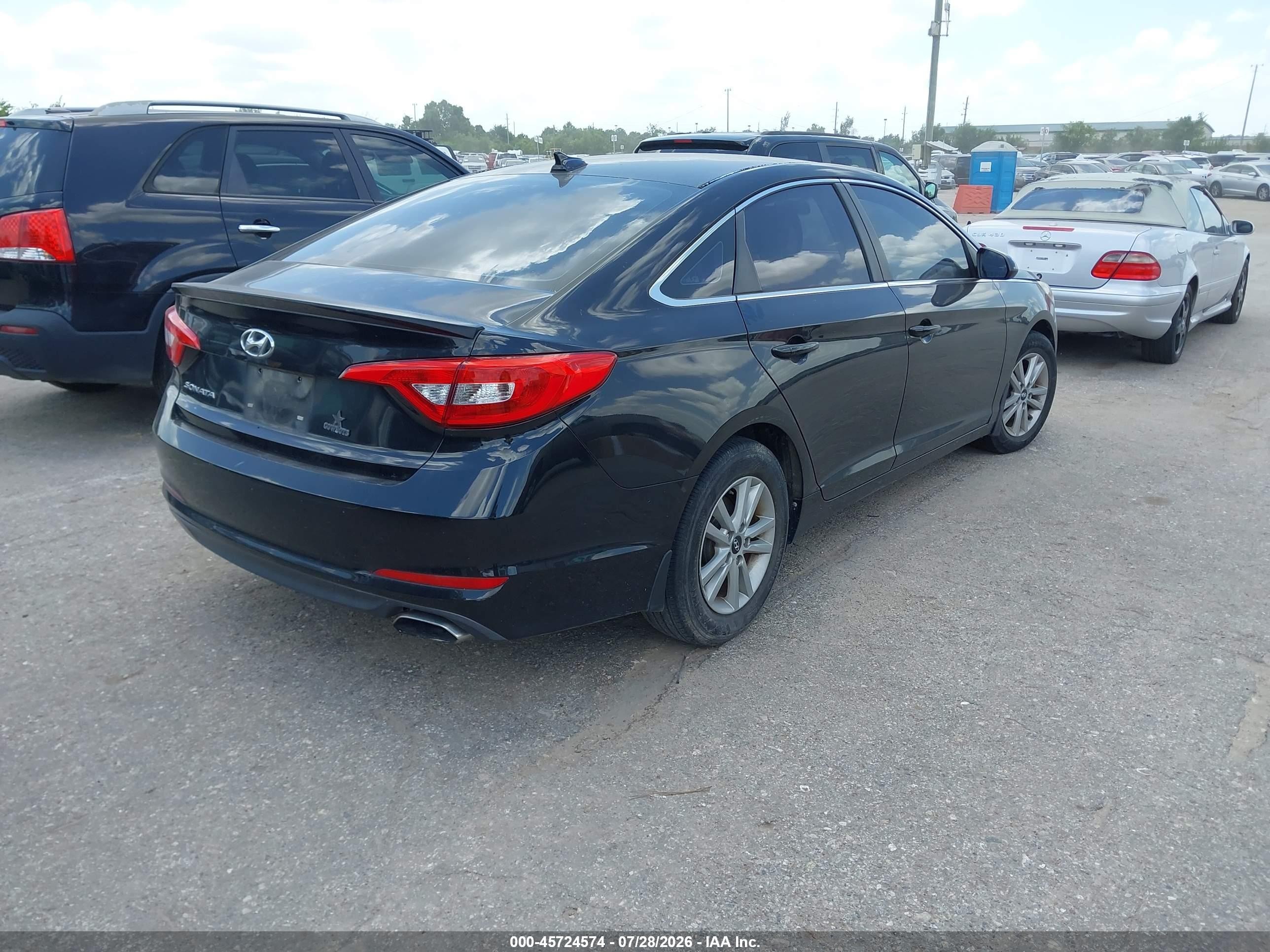 2015 Hyundai Sonata Se Black vin: 5NPE24AF0FH223936