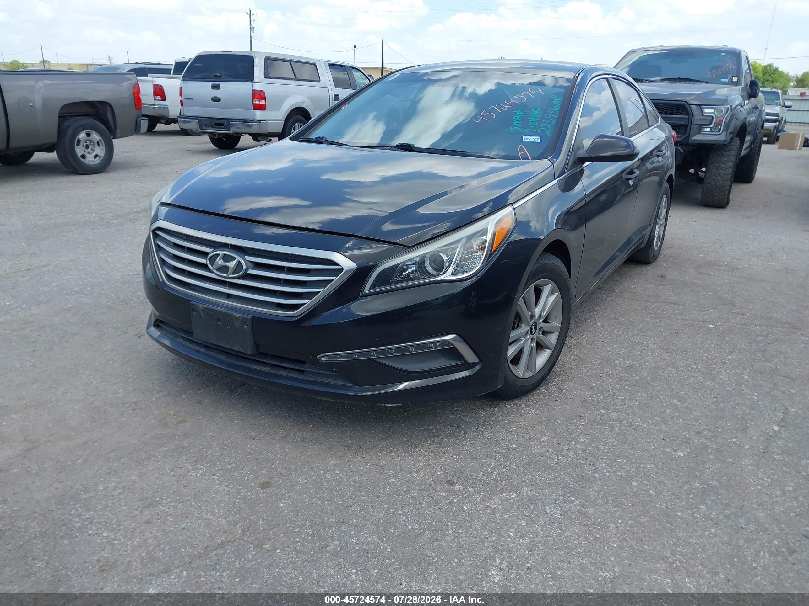 2015 Hyundai Sonata Se Black vin: 5NPE24AF0FH223936