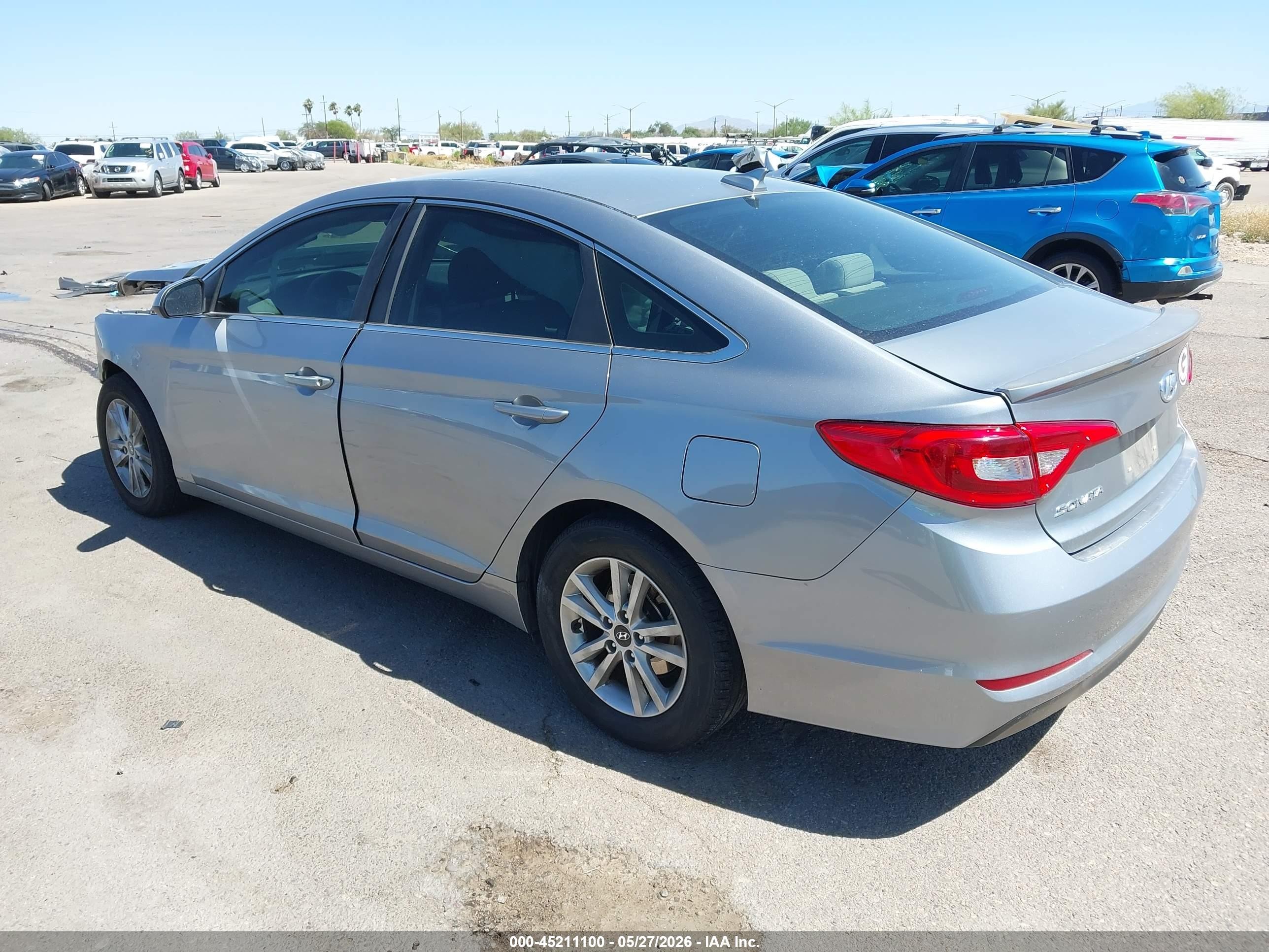 2015 Hyundai Sonata Se Gray vin: 5NPE24AF0FH230725