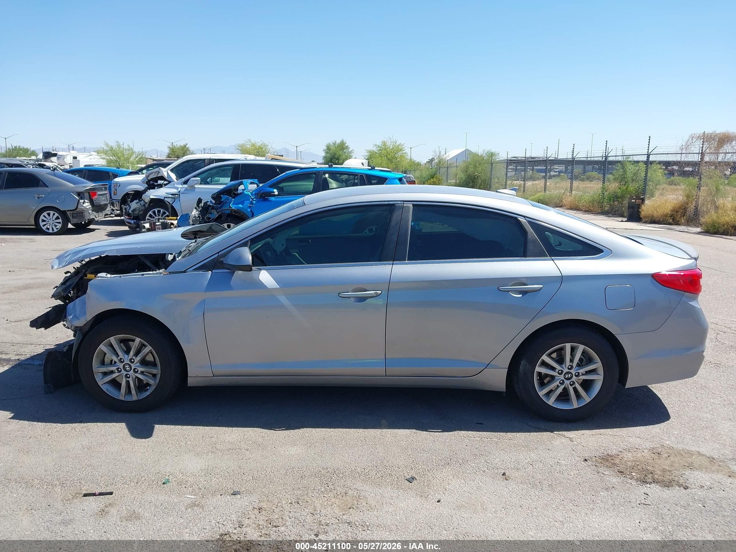 2015 Hyundai Sonata Se Gray vin: 5NPE24AF0FH230725