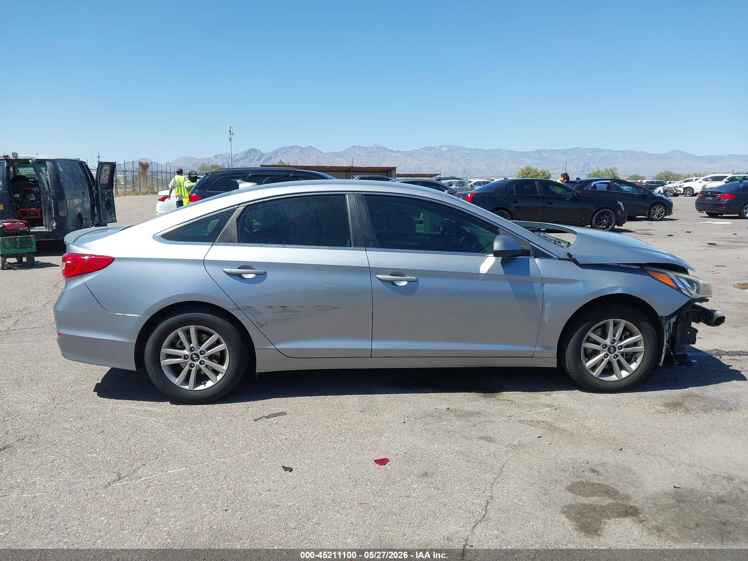 2015 Hyundai Sonata Se Gray vin: 5NPE24AF0FH230725