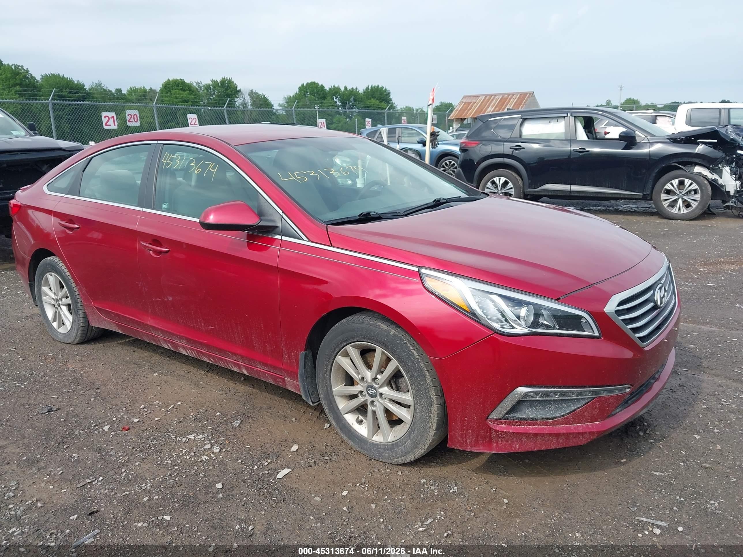 2015 Hyundai Sonata Se Red vin: 5NPE24AF0FH231146
