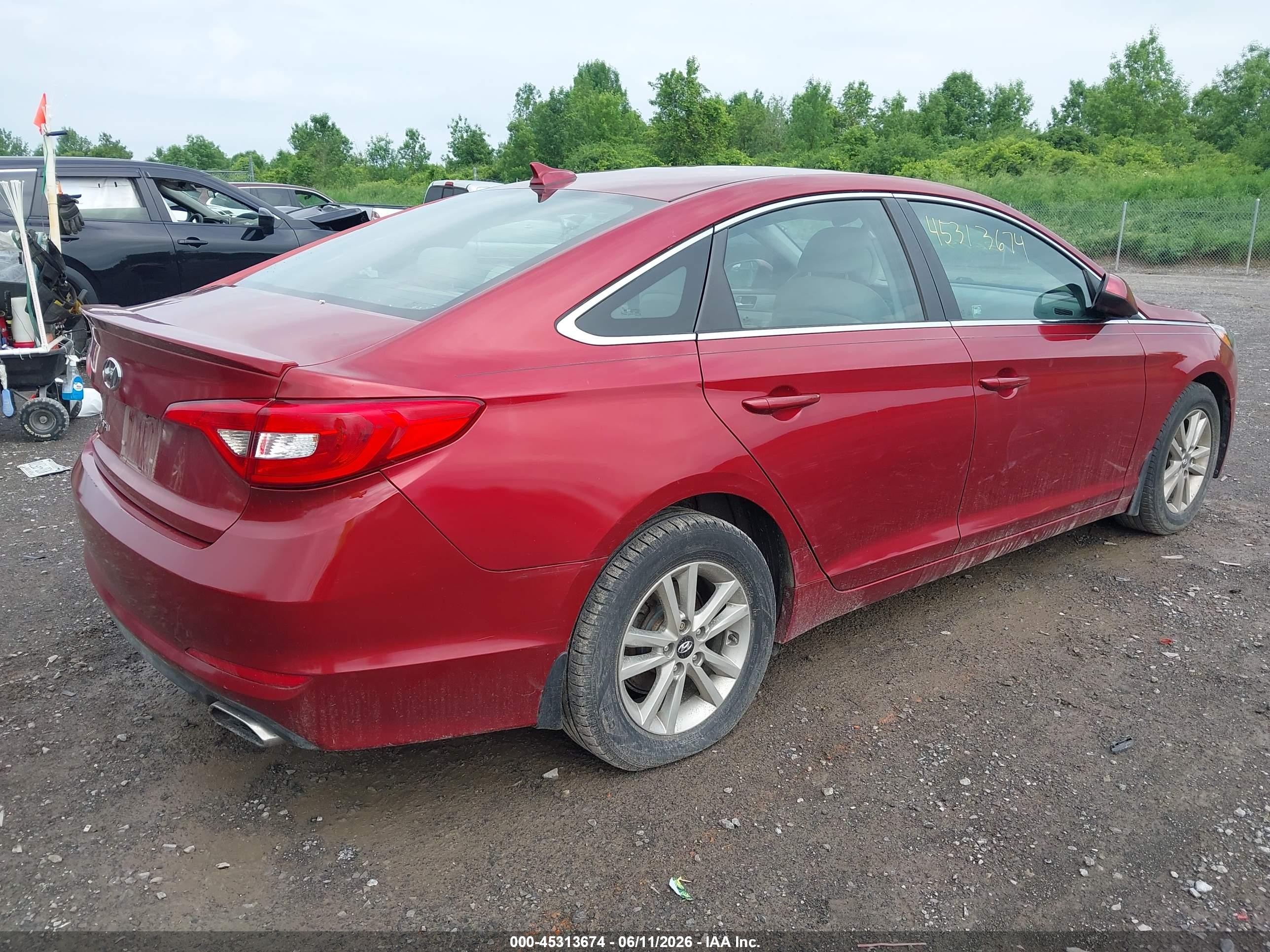 2015 Hyundai Sonata Se Red vin: 5NPE24AF0FH231146