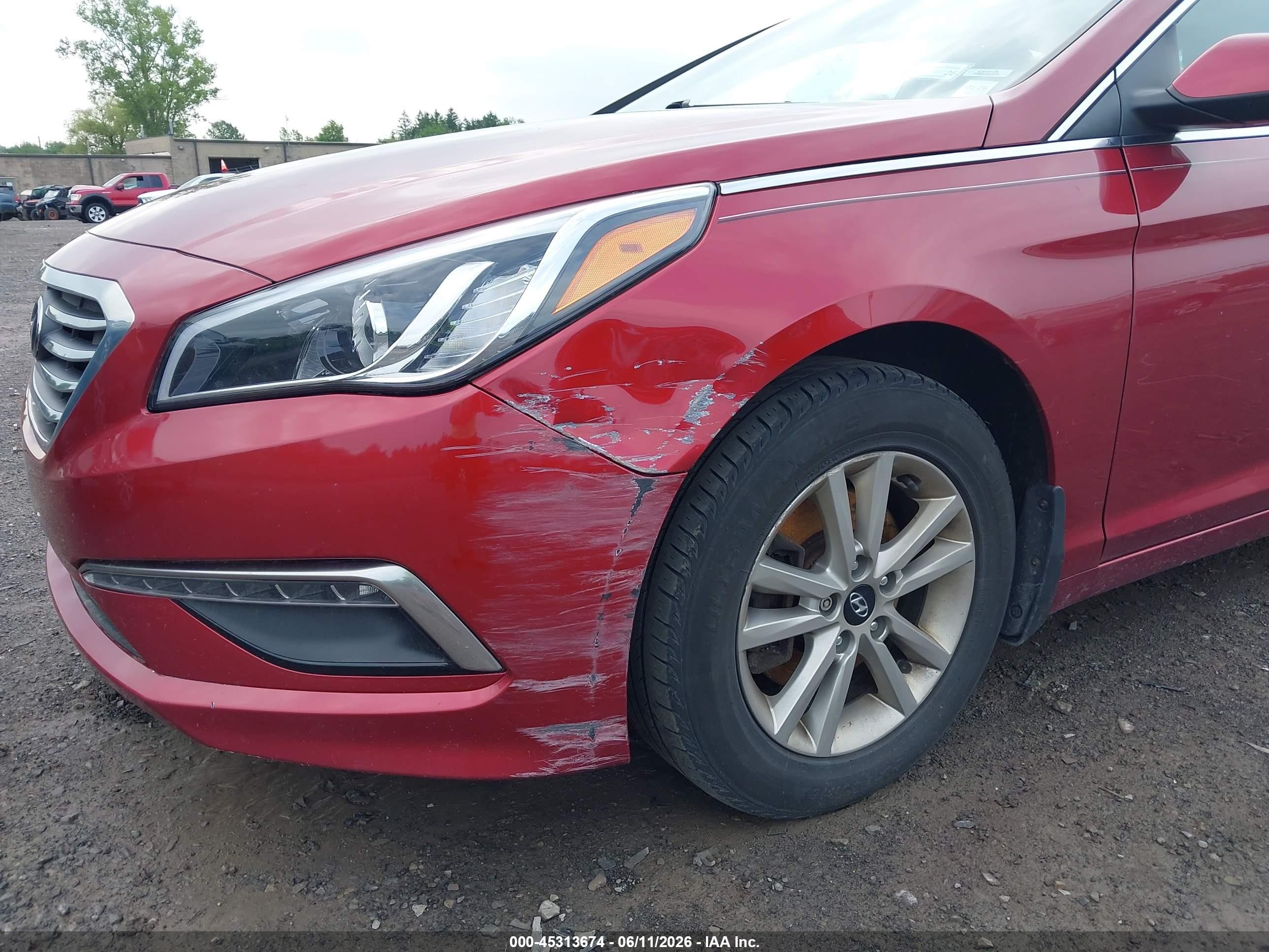2015 Hyundai Sonata Se Red vin: 5NPE24AF0FH231146