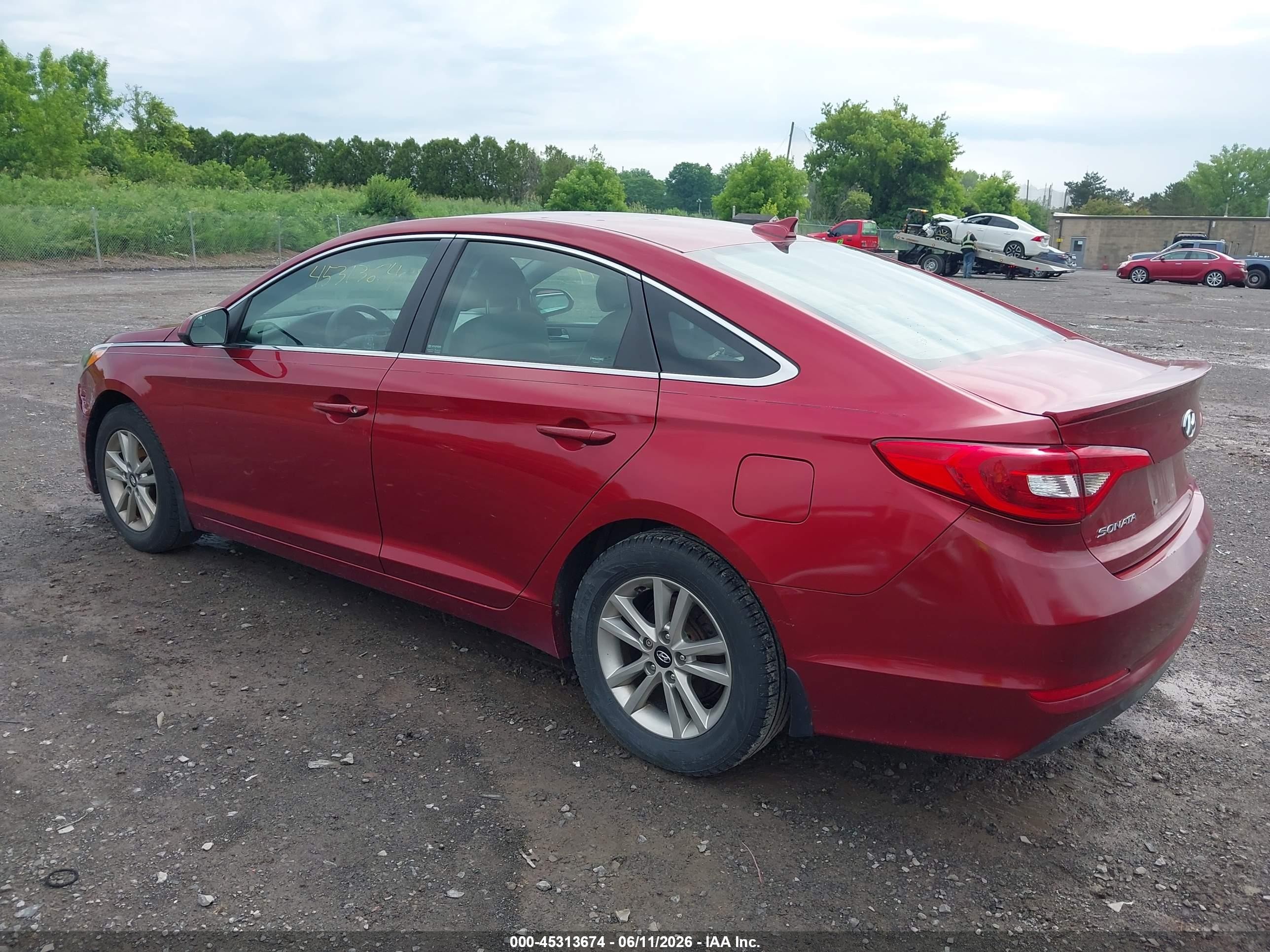 2015 Hyundai Sonata Se Red vin: 5NPE24AF0FH231146