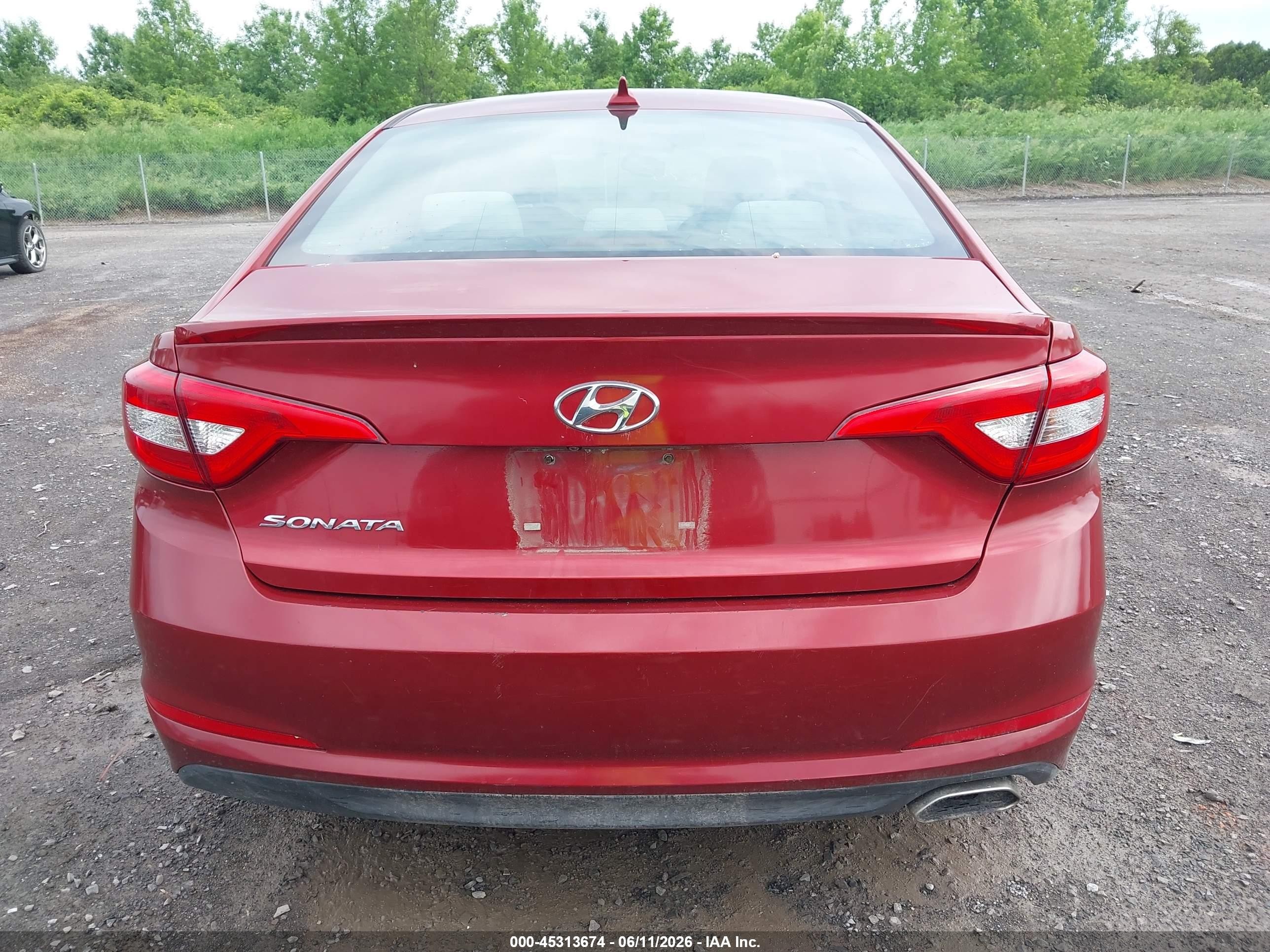 2015 Hyundai Sonata Se Red vin: 5NPE24AF0FH231146