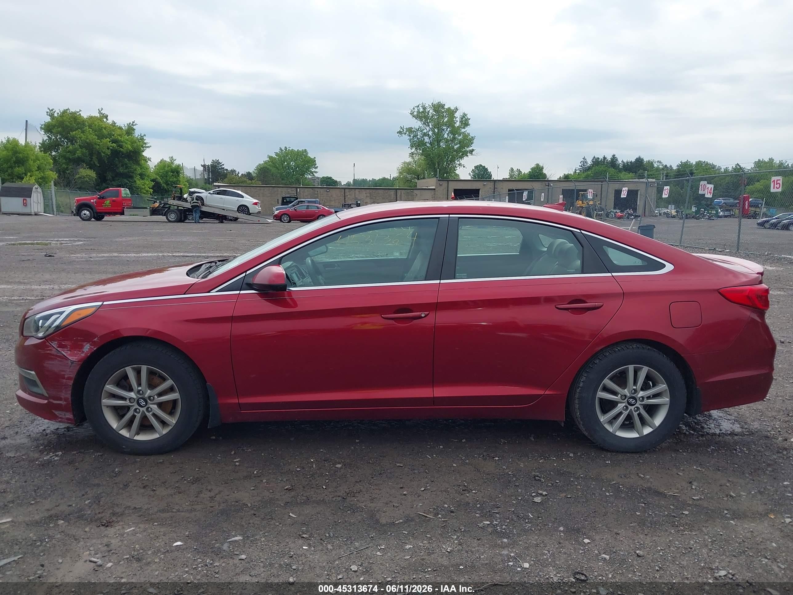 2015 Hyundai Sonata Se Red vin: 5NPE24AF0FH231146