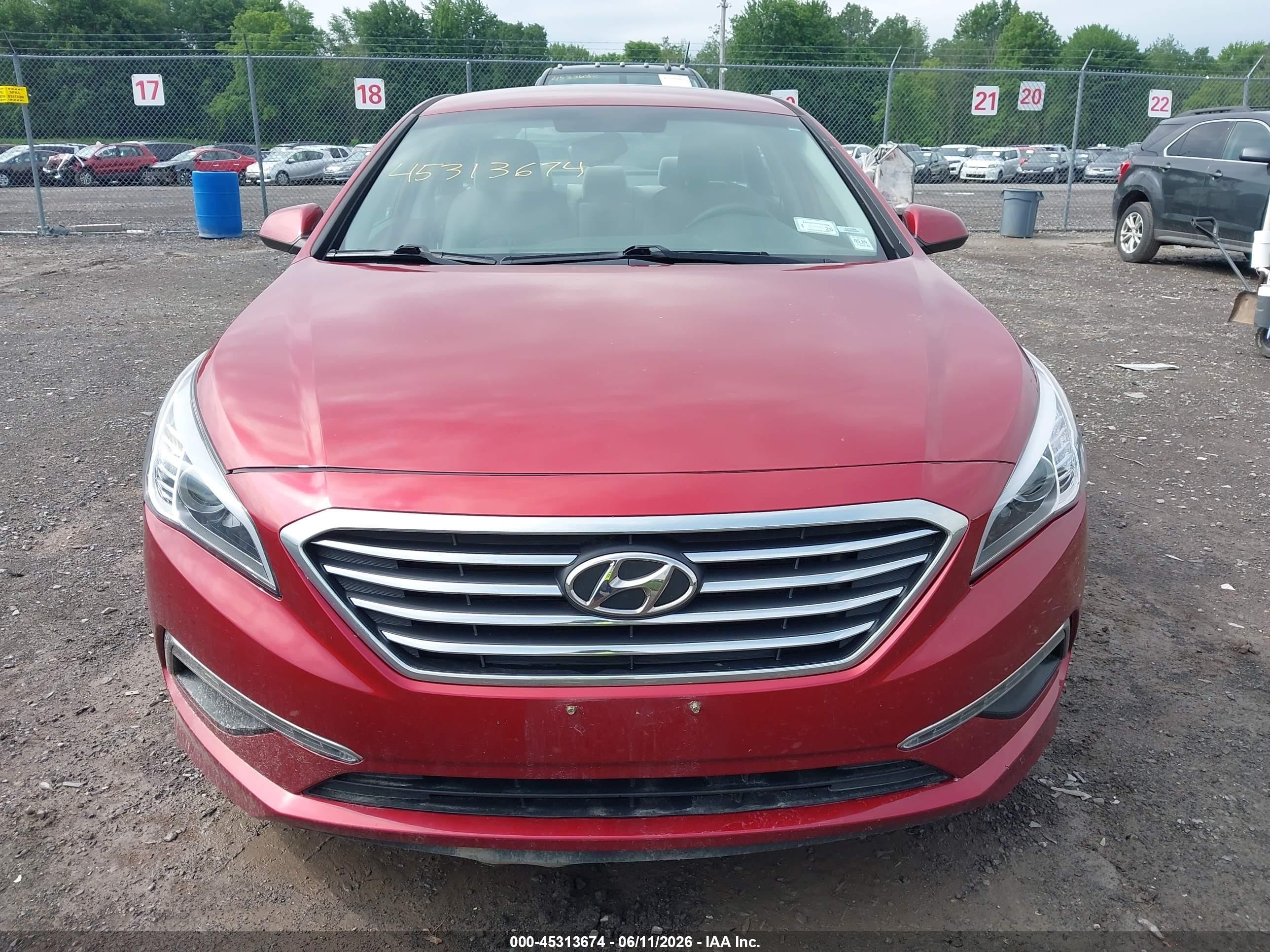 2015 Hyundai Sonata Se Red vin: 5NPE24AF0FH231146