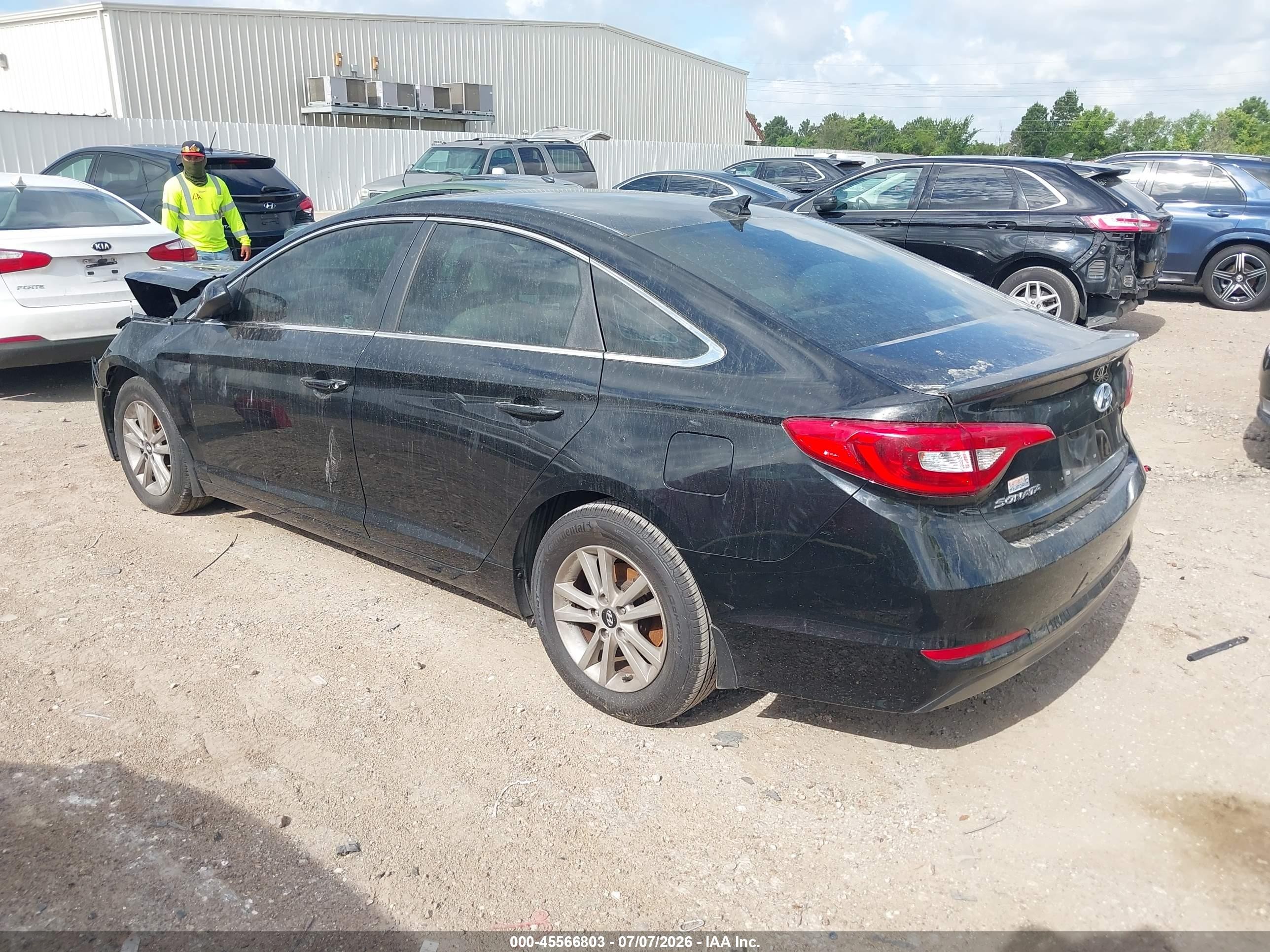 2015 Hyundai Sonata Se Черный vin: 5NPE24AF0FH240381
