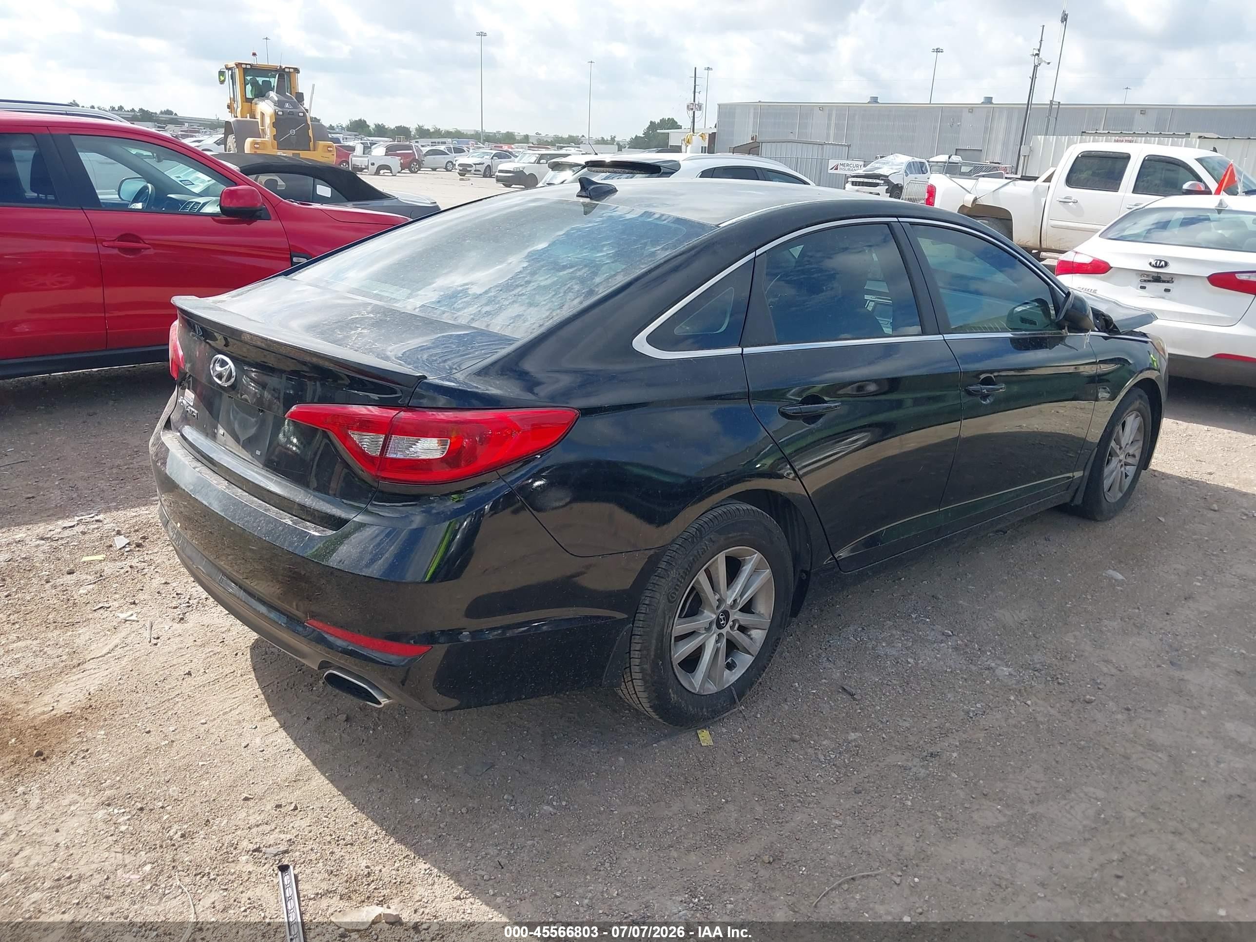 2015 Hyundai Sonata Se Черный vin: 5NPE24AF0FH240381