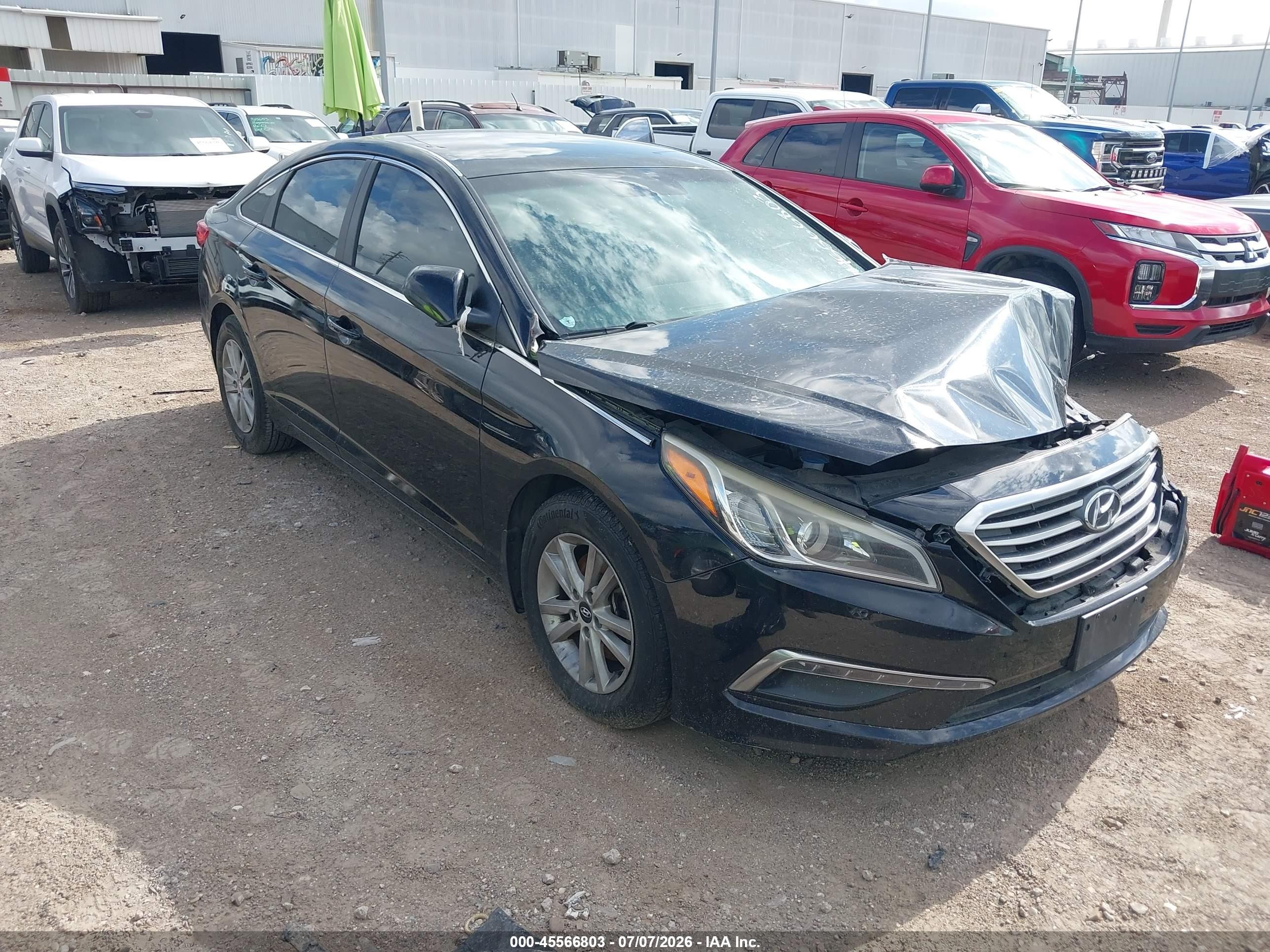 2015 Hyundai Sonata Se Black vin: 5NPE24AF0FH240381