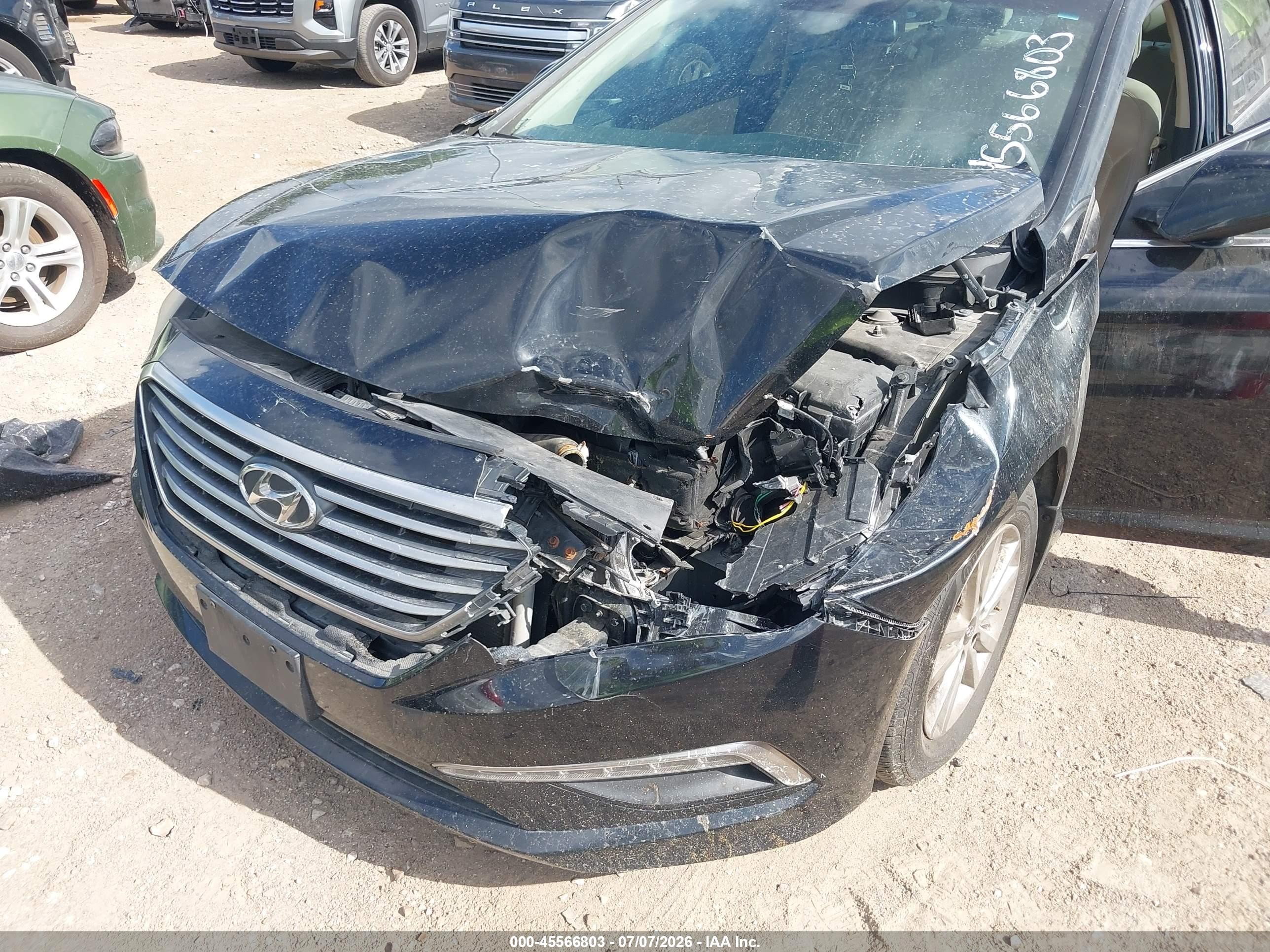 2015 Hyundai Sonata Se Черный vin: 5NPE24AF0FH240381