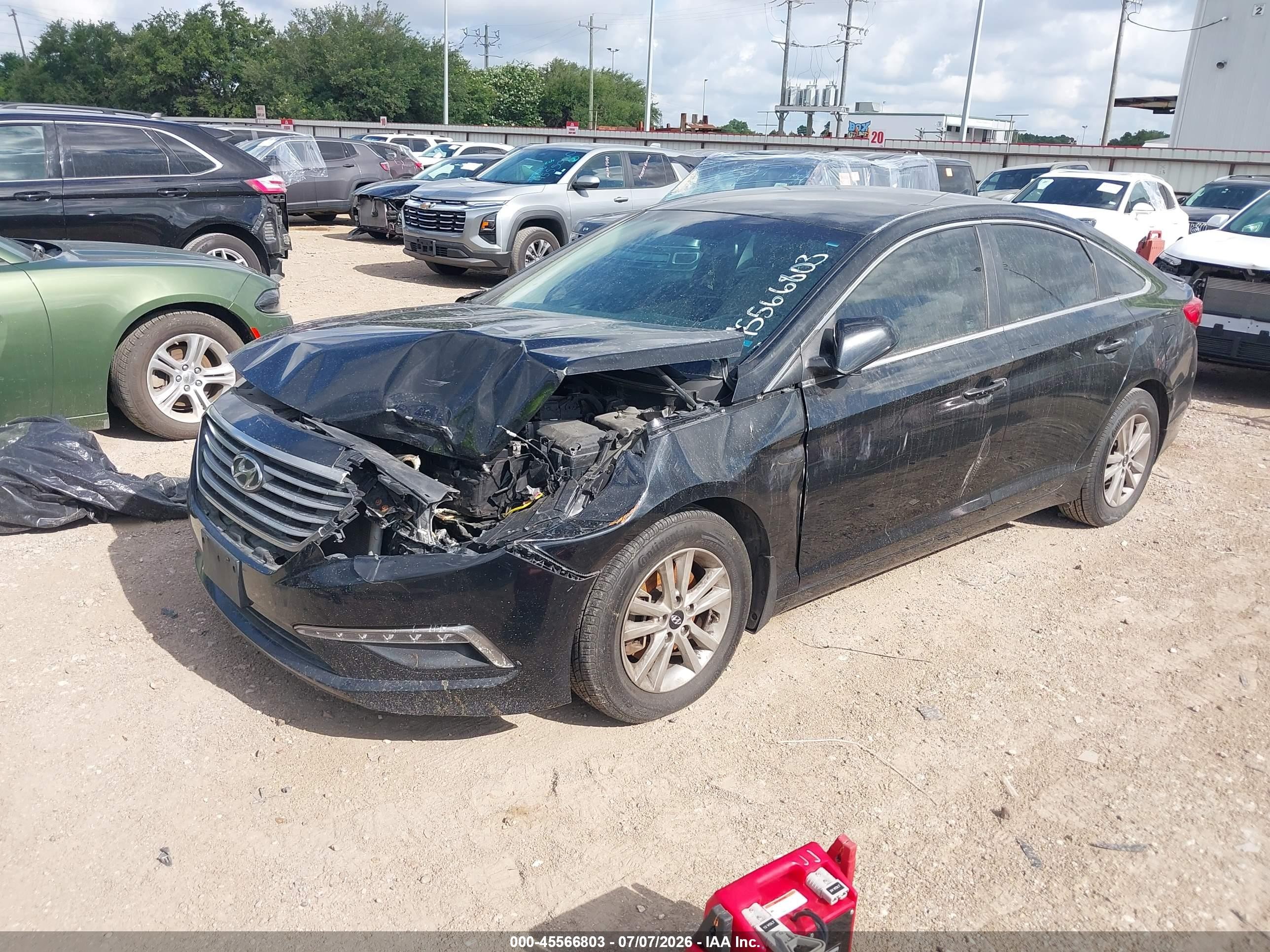 2015 Hyundai Sonata Se Черный vin: 5NPE24AF0FH240381