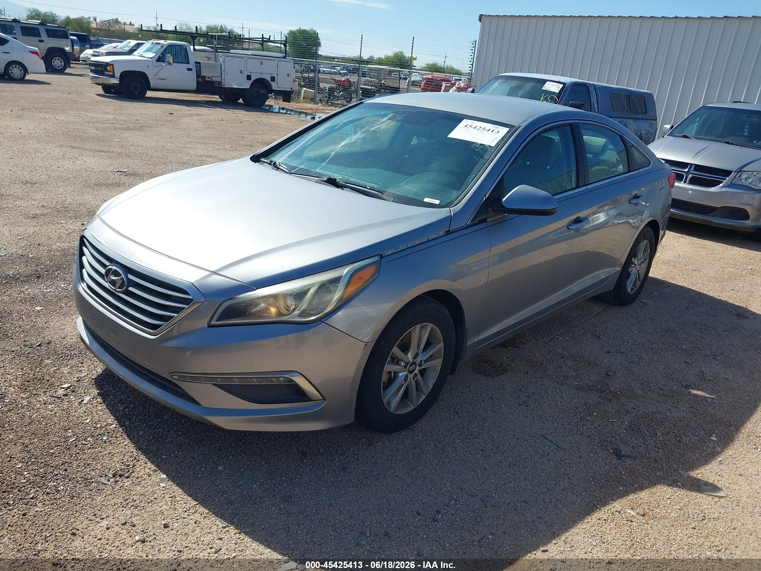 2015 Hyundai Sonata Se Silver vin: 5NPE24AF0FH240817
