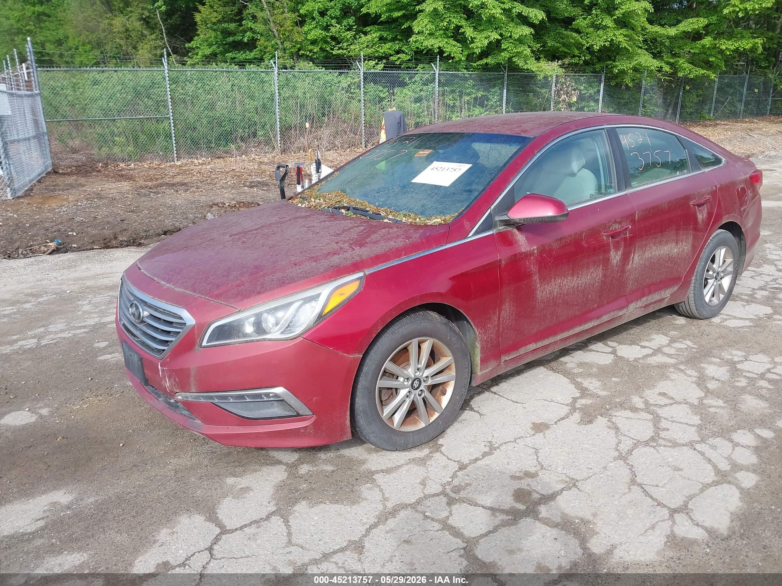 2015 Hyundai Sonata Se Бордовый vin: 5NPE24AF0FH248609