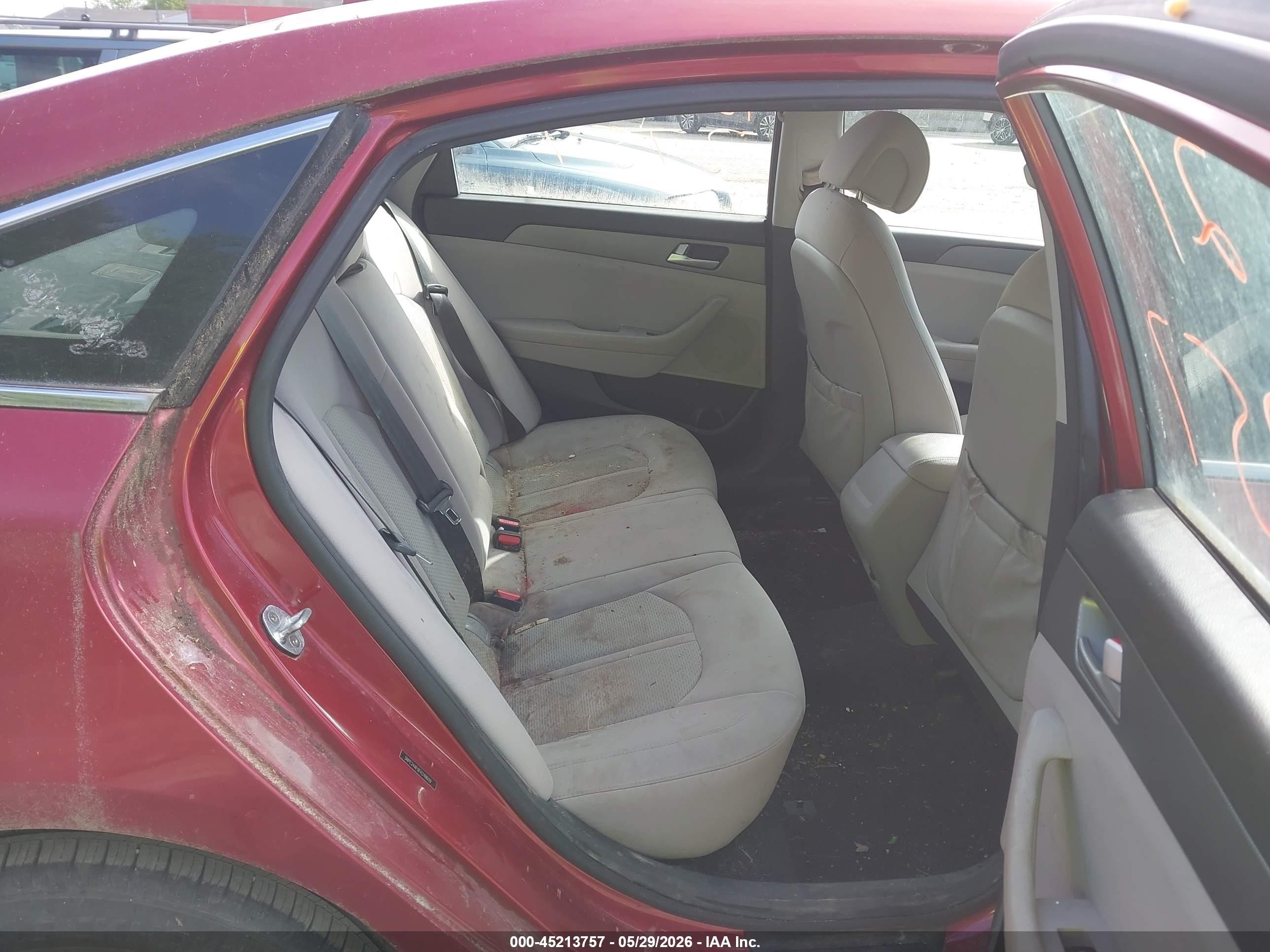 2015 Hyundai Sonata Se Бордовый vin: 5NPE24AF0FH248609
