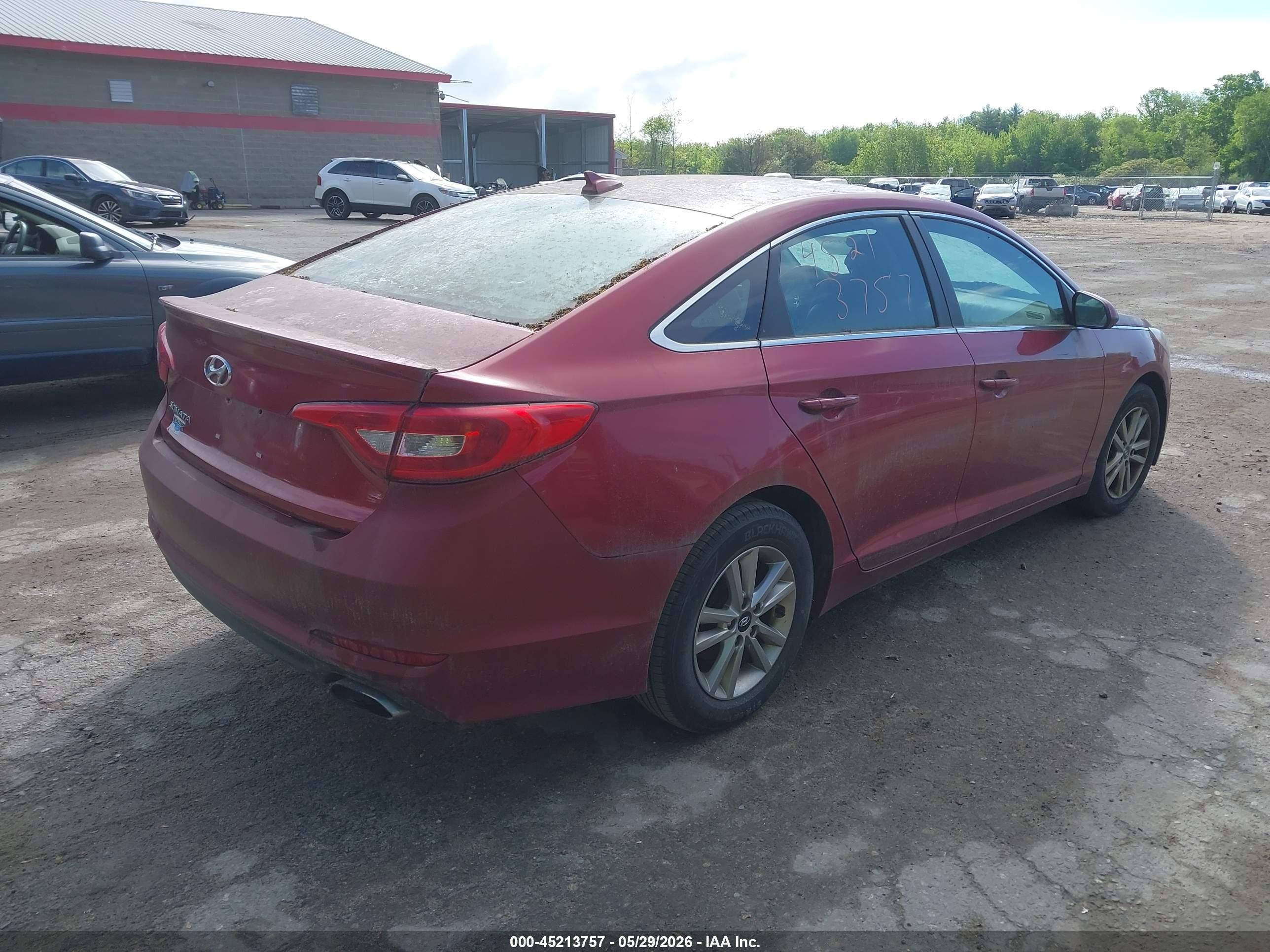2015 Hyundai Sonata Se Бордовый vin: 5NPE24AF0FH248609