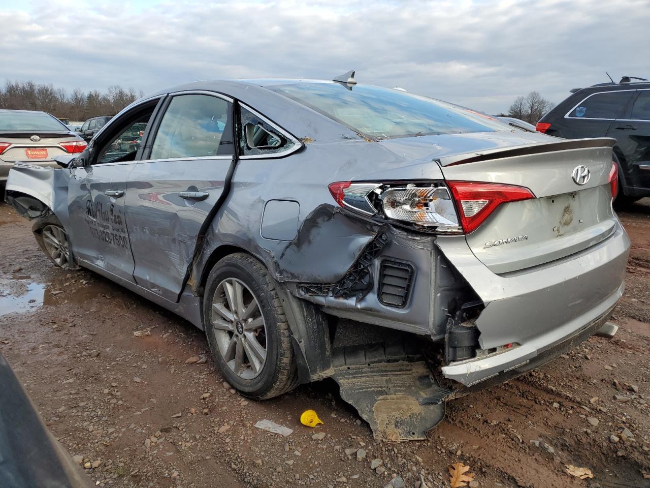2015 Hyundai Sonata Se Gray vin: 5NPE24AF0FH249596
