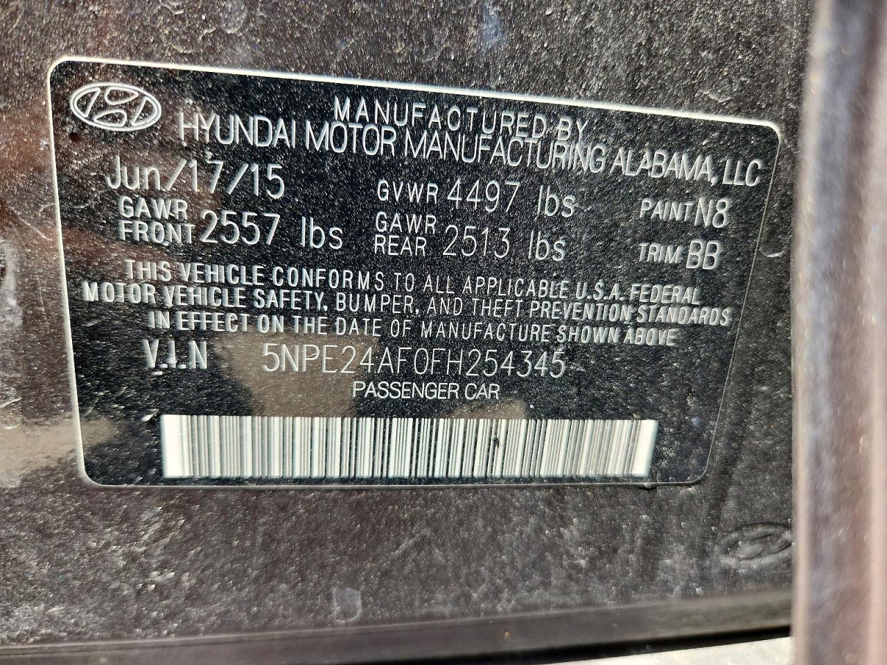 2015 Hyundai Sonata Se Brown vin: 5NPE24AF0FH254345