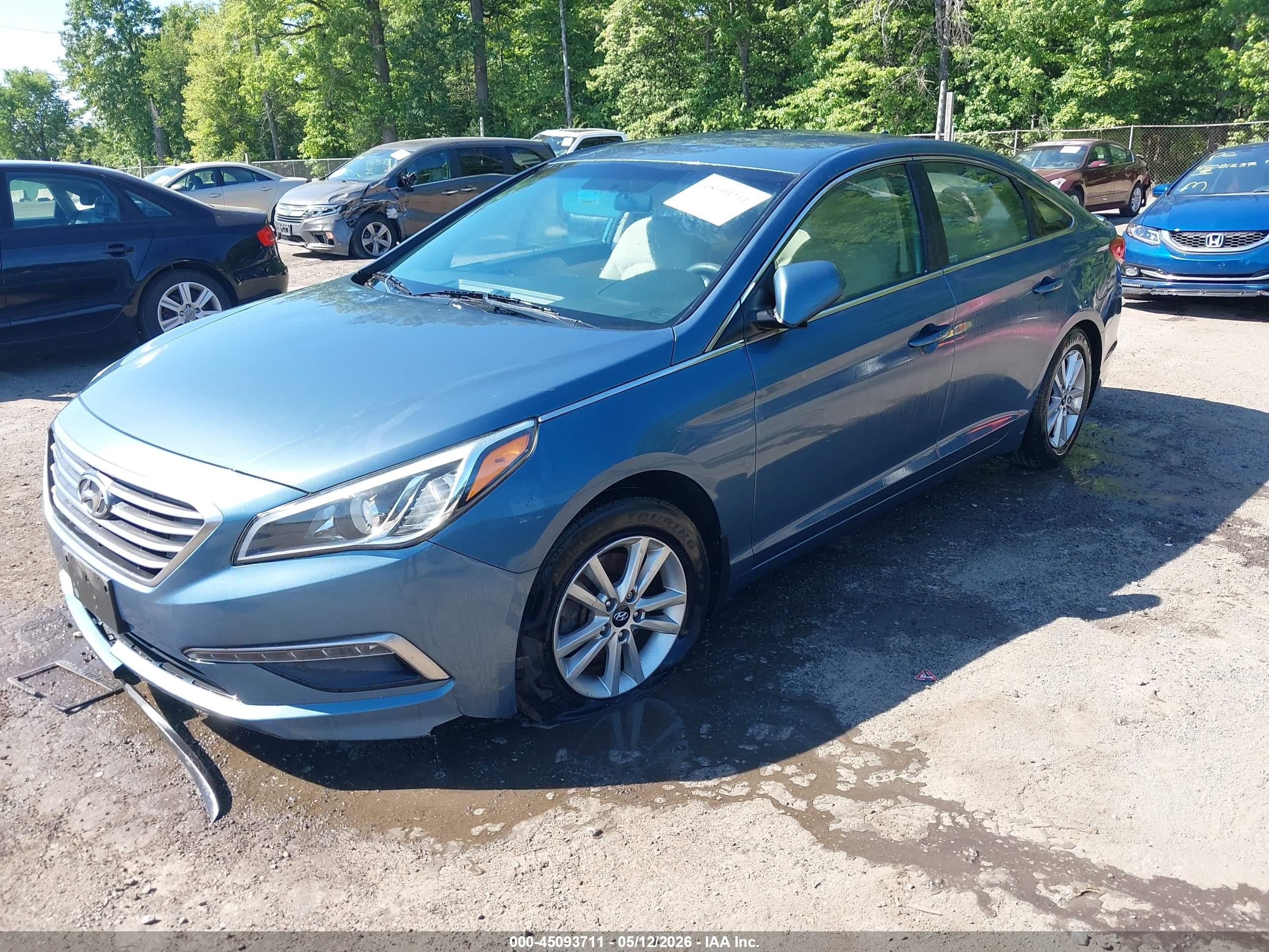 2015 Hyundai Sonata Se Blue vin: 5NPE24AF0FH255768