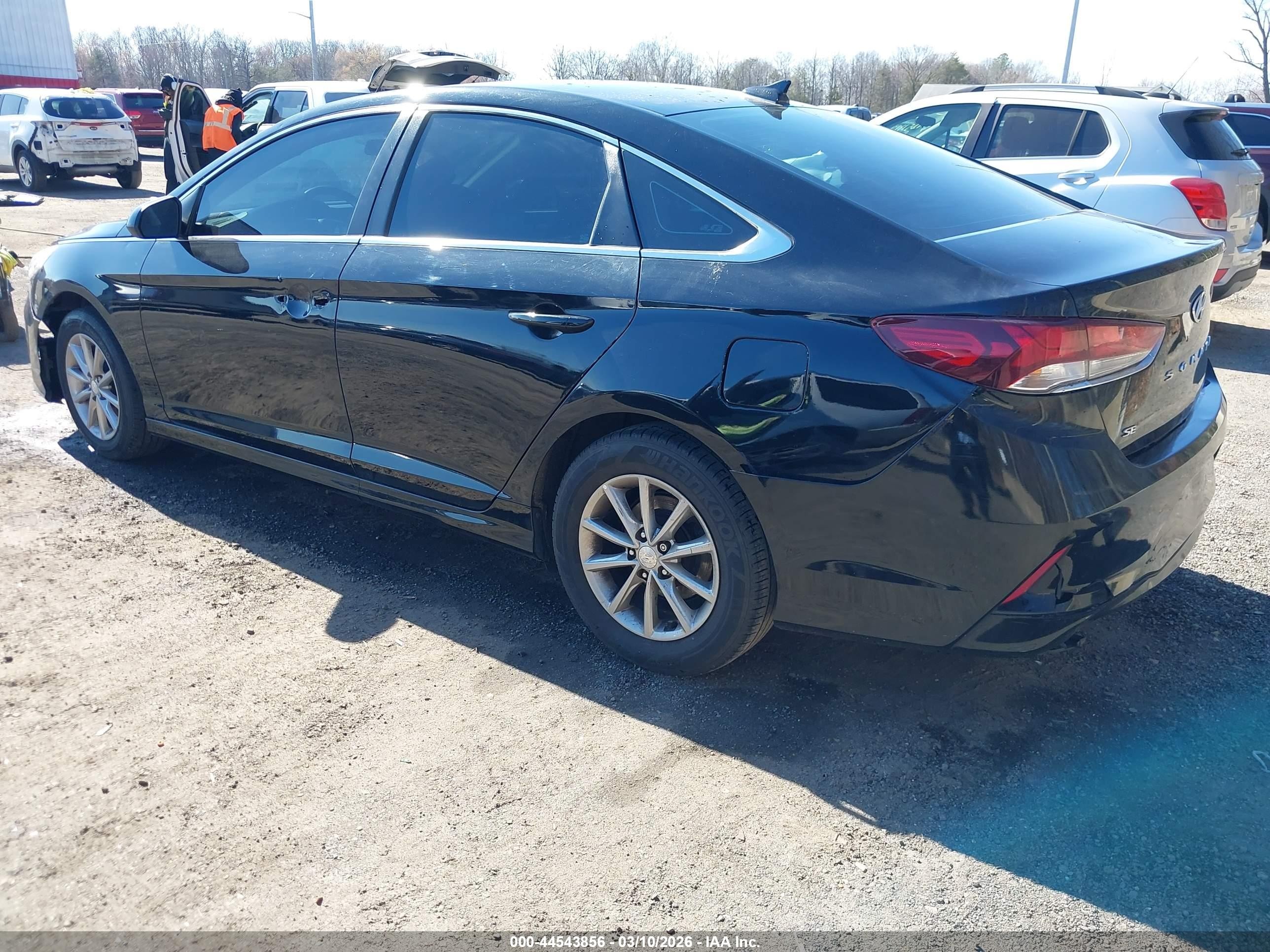 2018 Hyundai Sonata Se Black vin: 5NPE24AF0JH644368