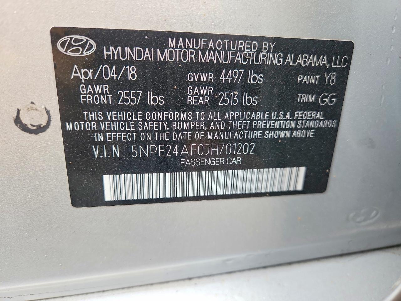 2018 Hyundai Sonata Se Серебряный vin: 5NPE24AF0JH701202