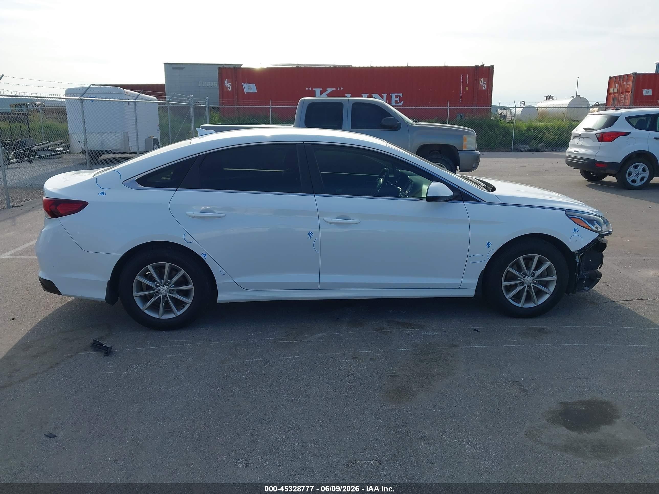 2019 Hyundai Sonata Se White vin: 5NPE24AF0KH754824