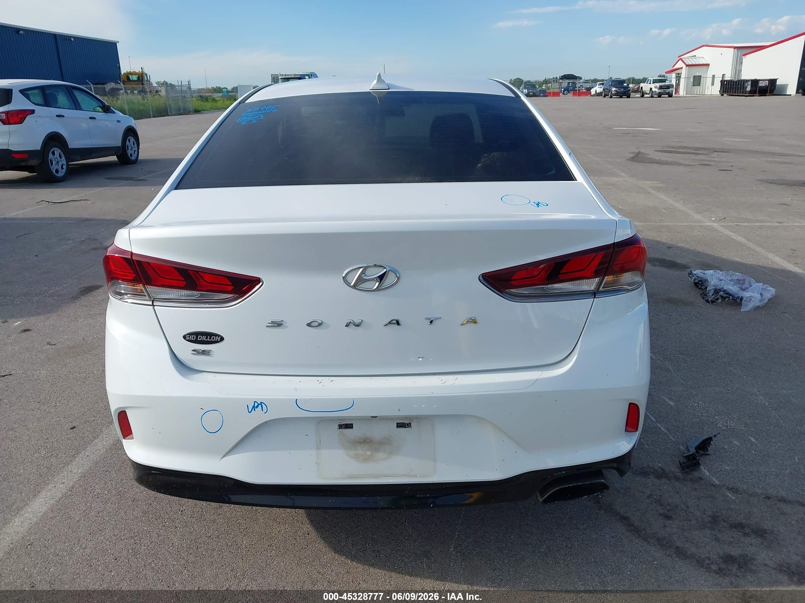 2019 Hyundai Sonata Se White vin: 5NPE24AF0KH754824