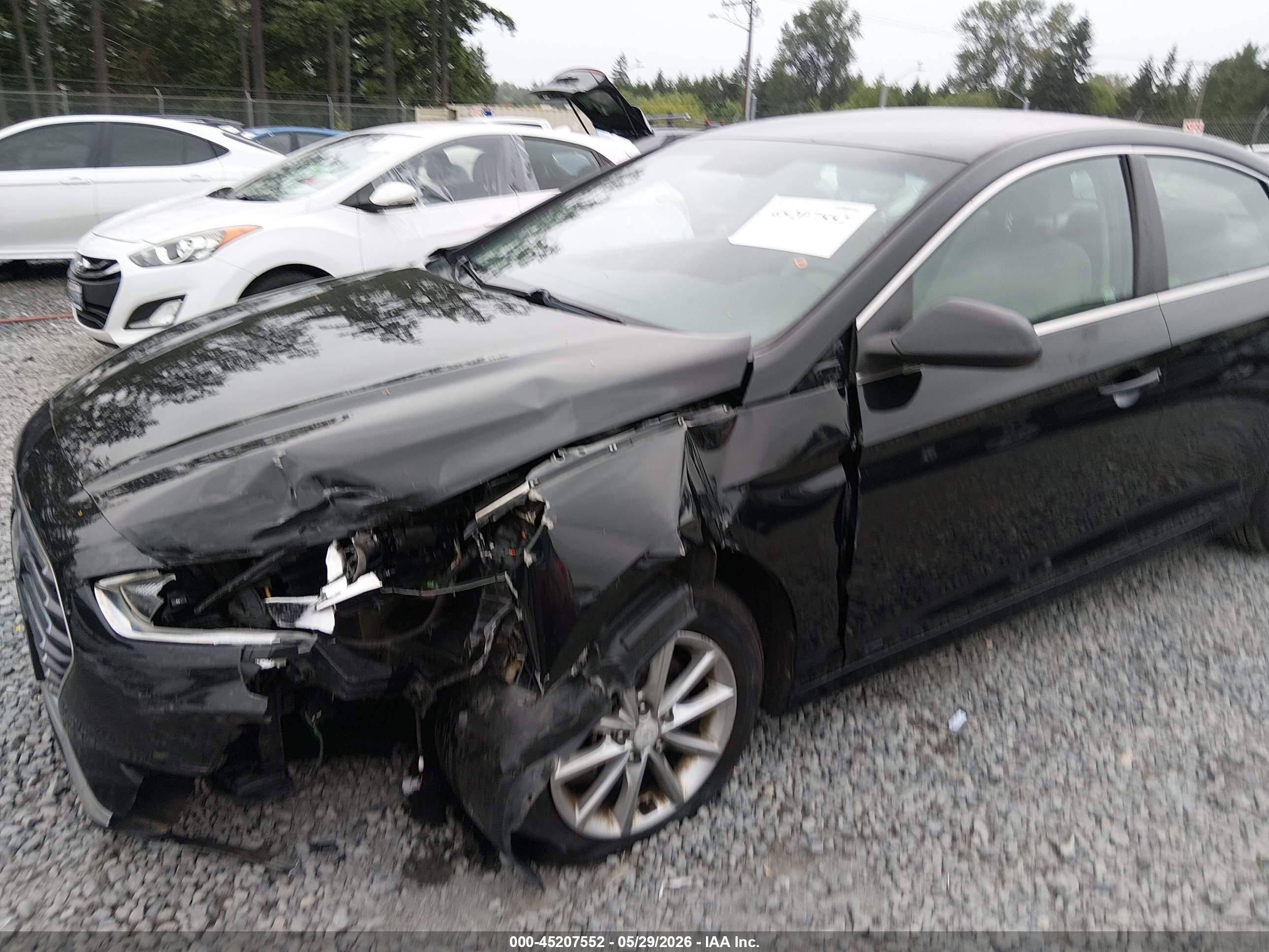 2019 Hyundai Sonata Se Black vin: 5NPE24AF0KH766293