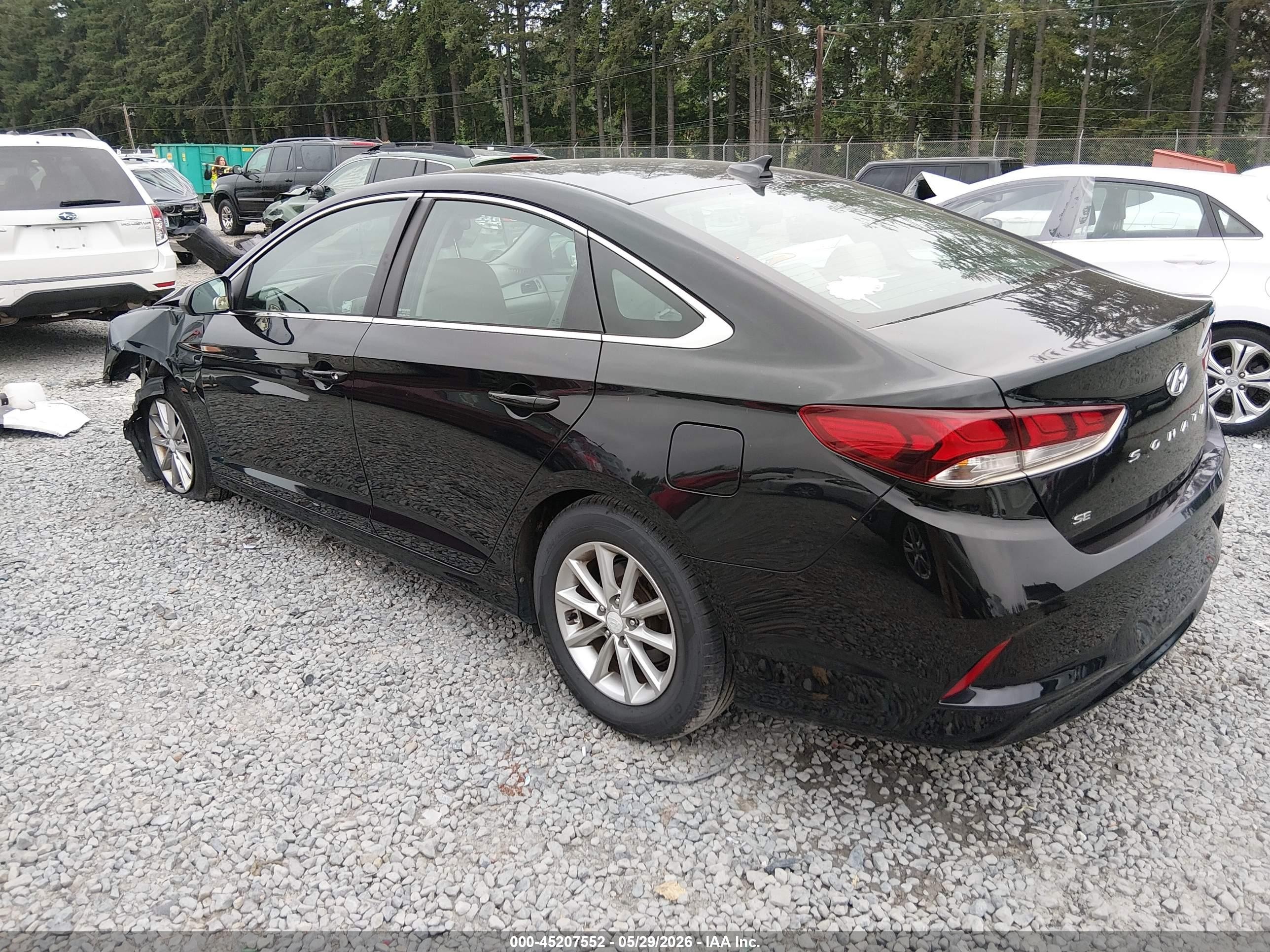 2019 Hyundai Sonata Se Black vin: 5NPE24AF0KH766293