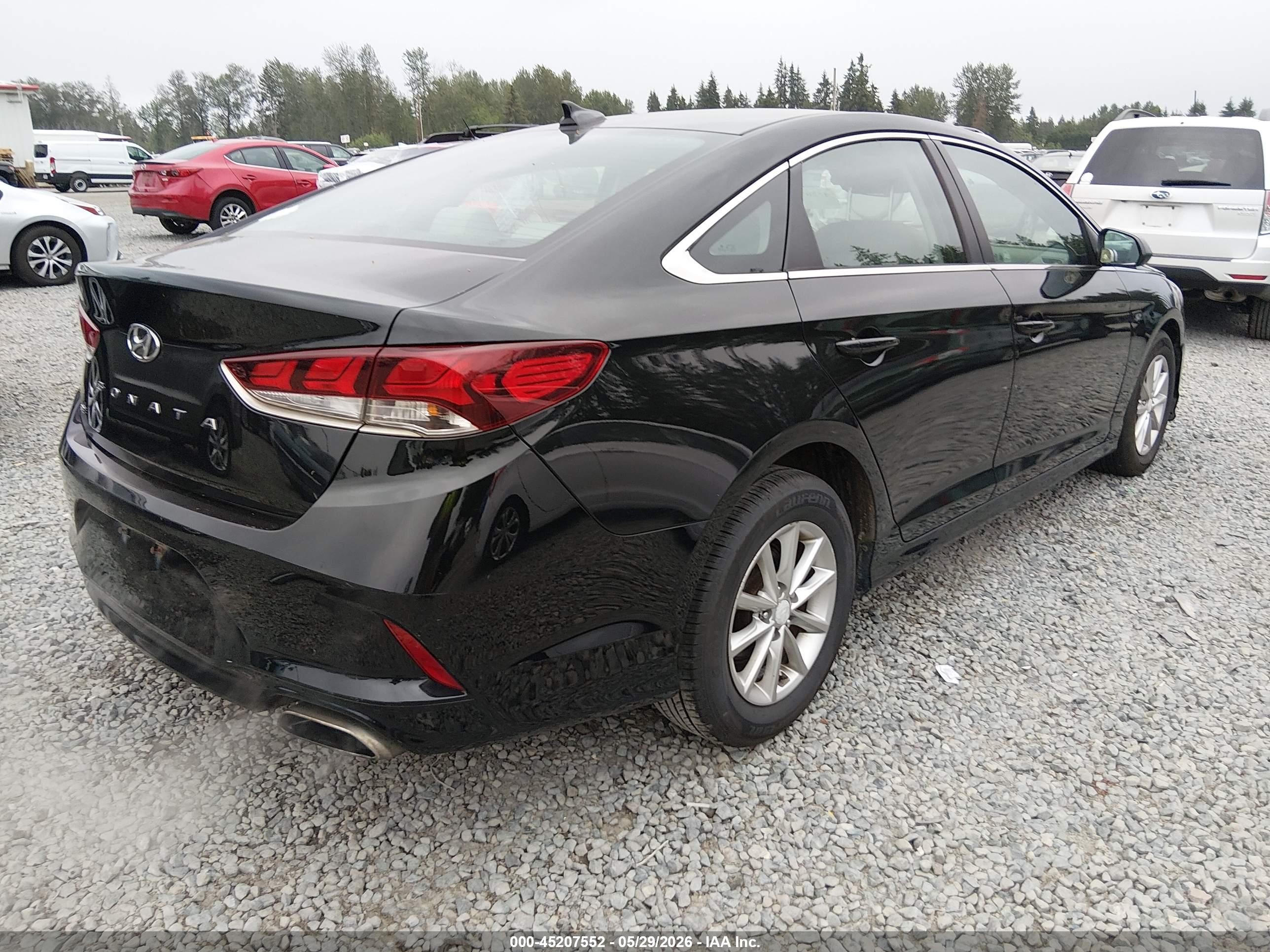 2019 Hyundai Sonata Se Black vin: 5NPE24AF0KH766293