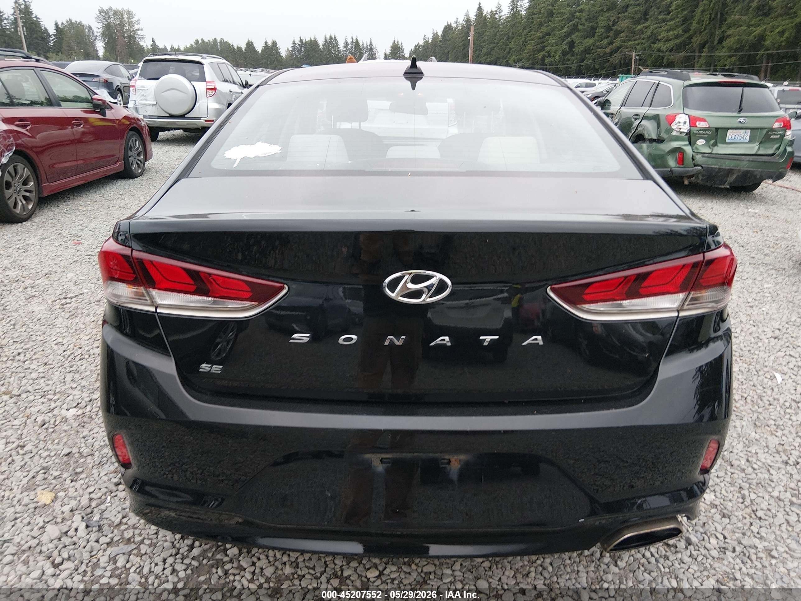 2019 Hyundai Sonata Se Black vin: 5NPE24AF0KH766293