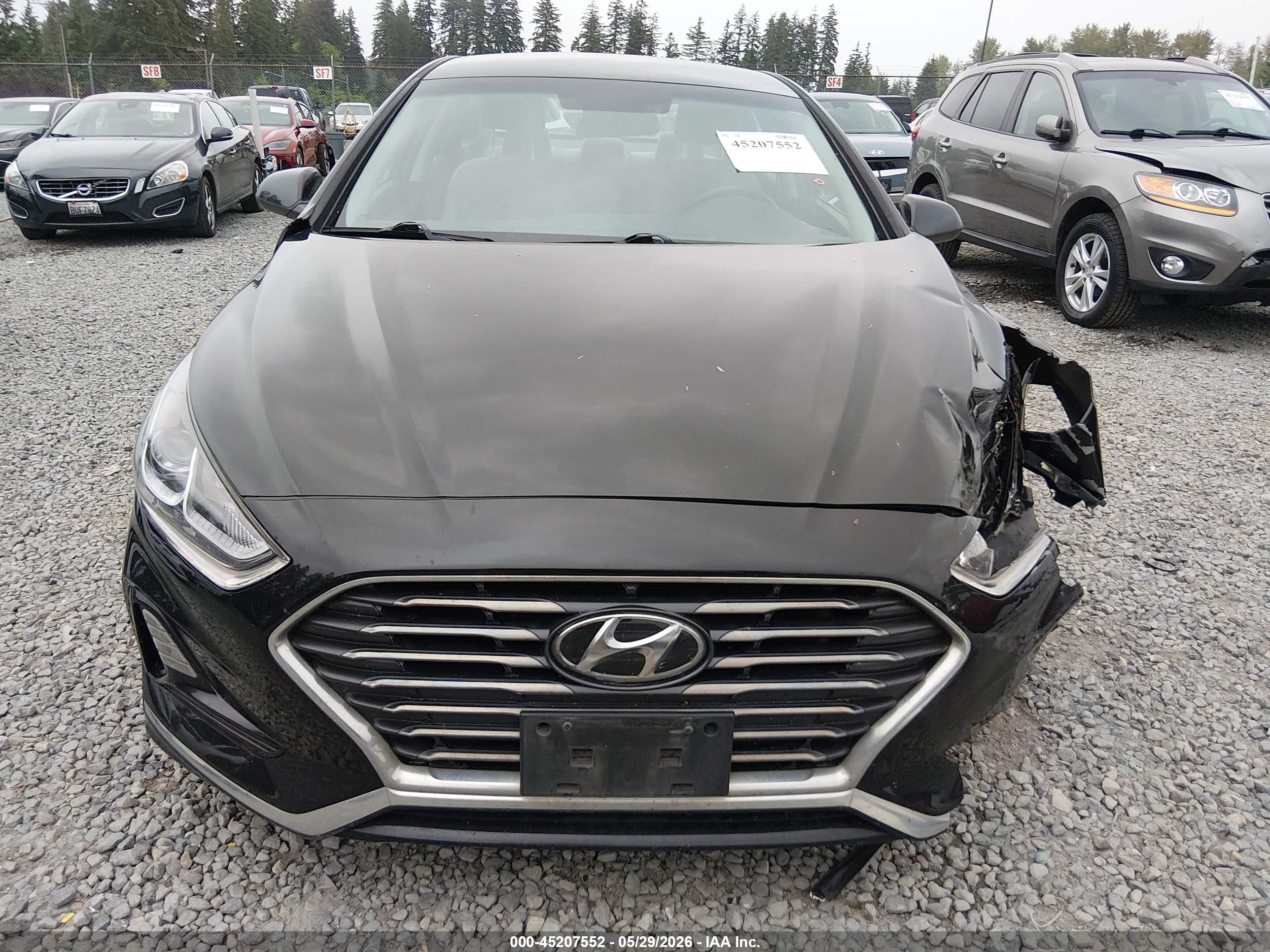2019 Hyundai Sonata Se Black vin: 5NPE24AF0KH766293