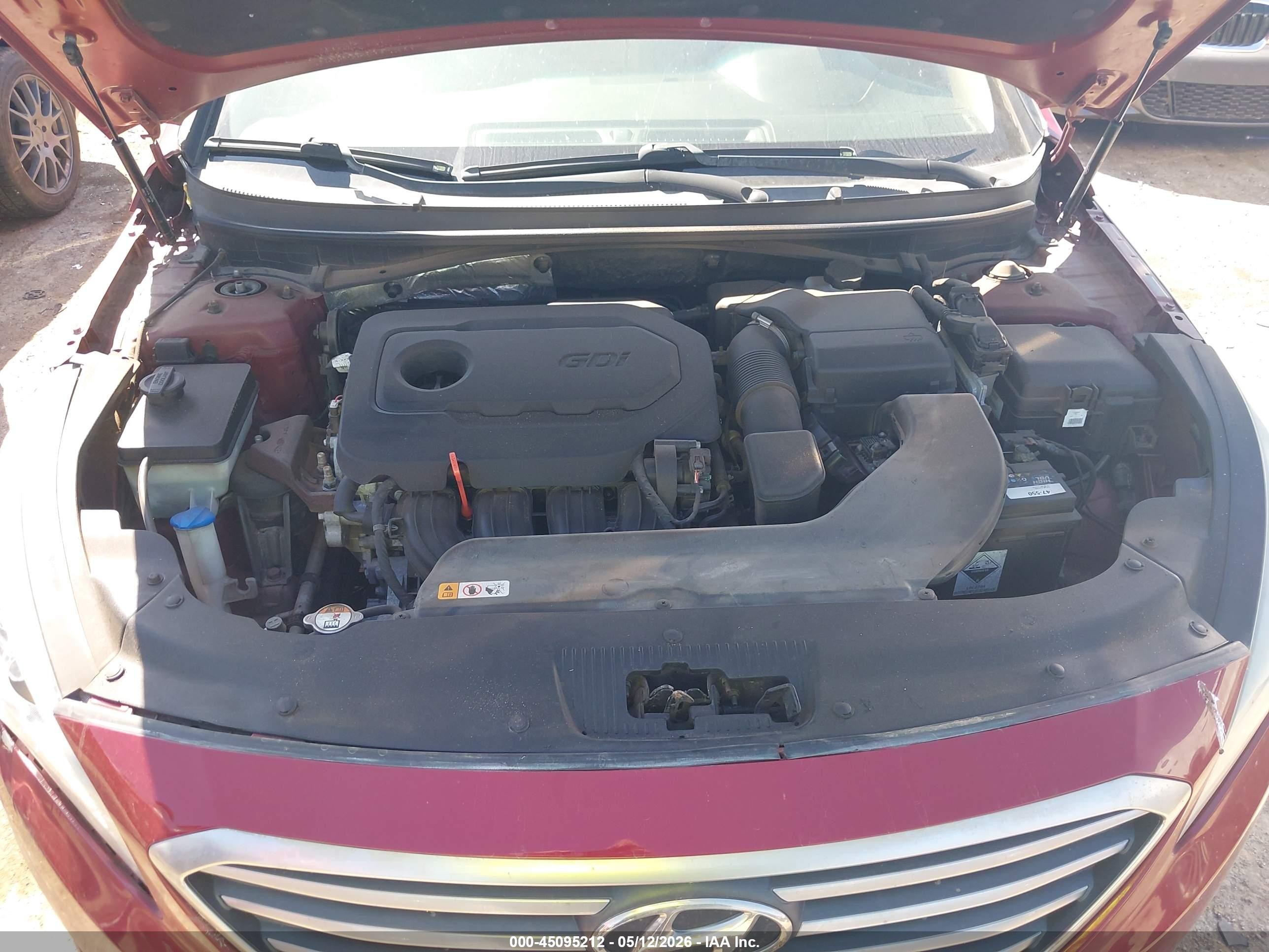2015 Hyundai Sonata Se Burgundy vin: 5NPE24AF1FH014303