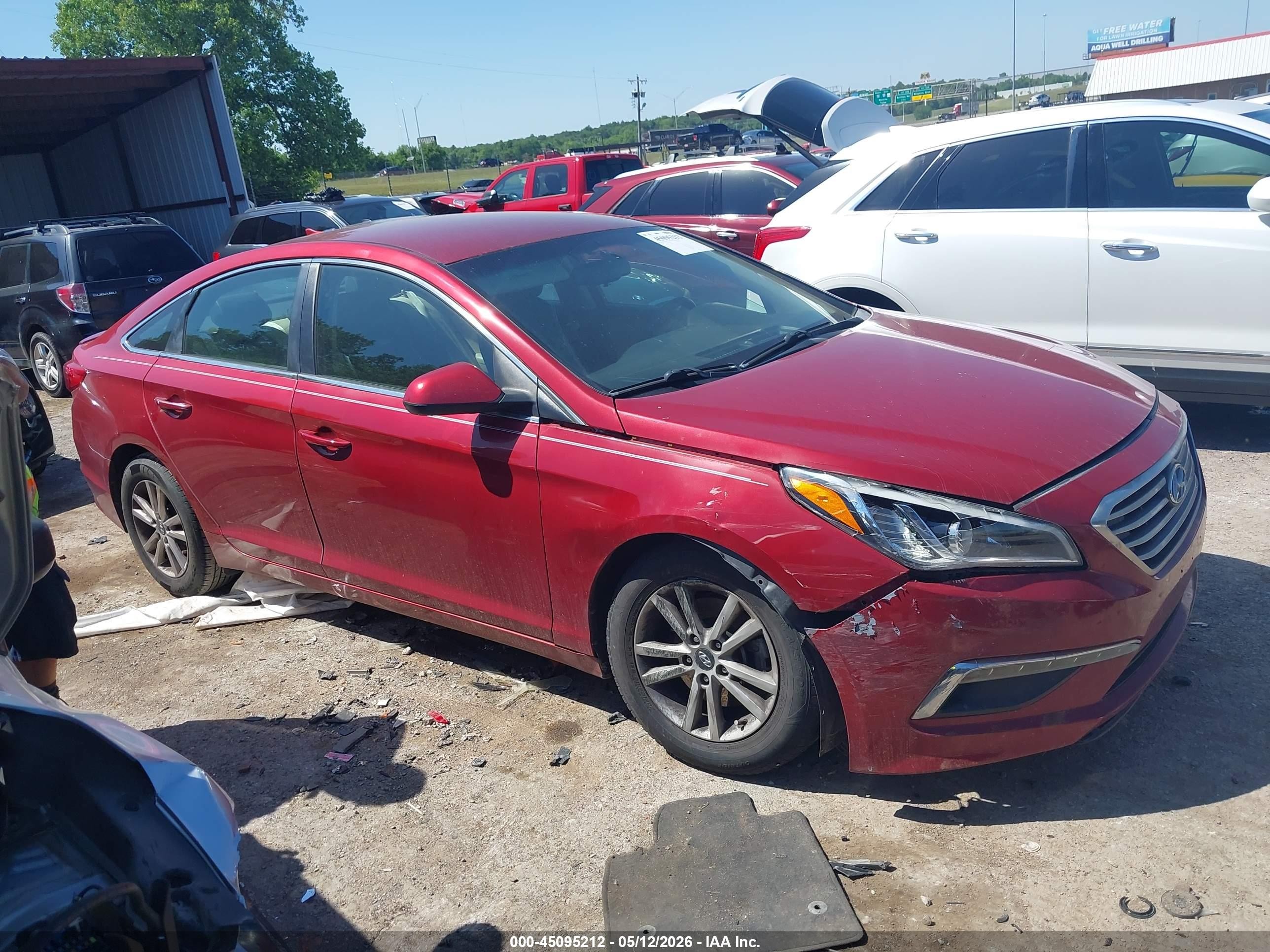 2015 Hyundai Sonata Se Burgundy vin: 5NPE24AF1FH014303