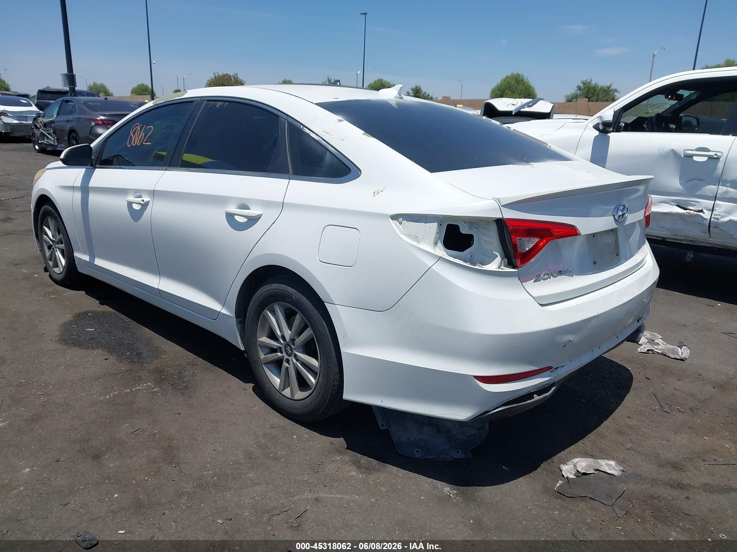 2015 Hyundai Sonata Se White vin: 5NPE24AF1FH018190