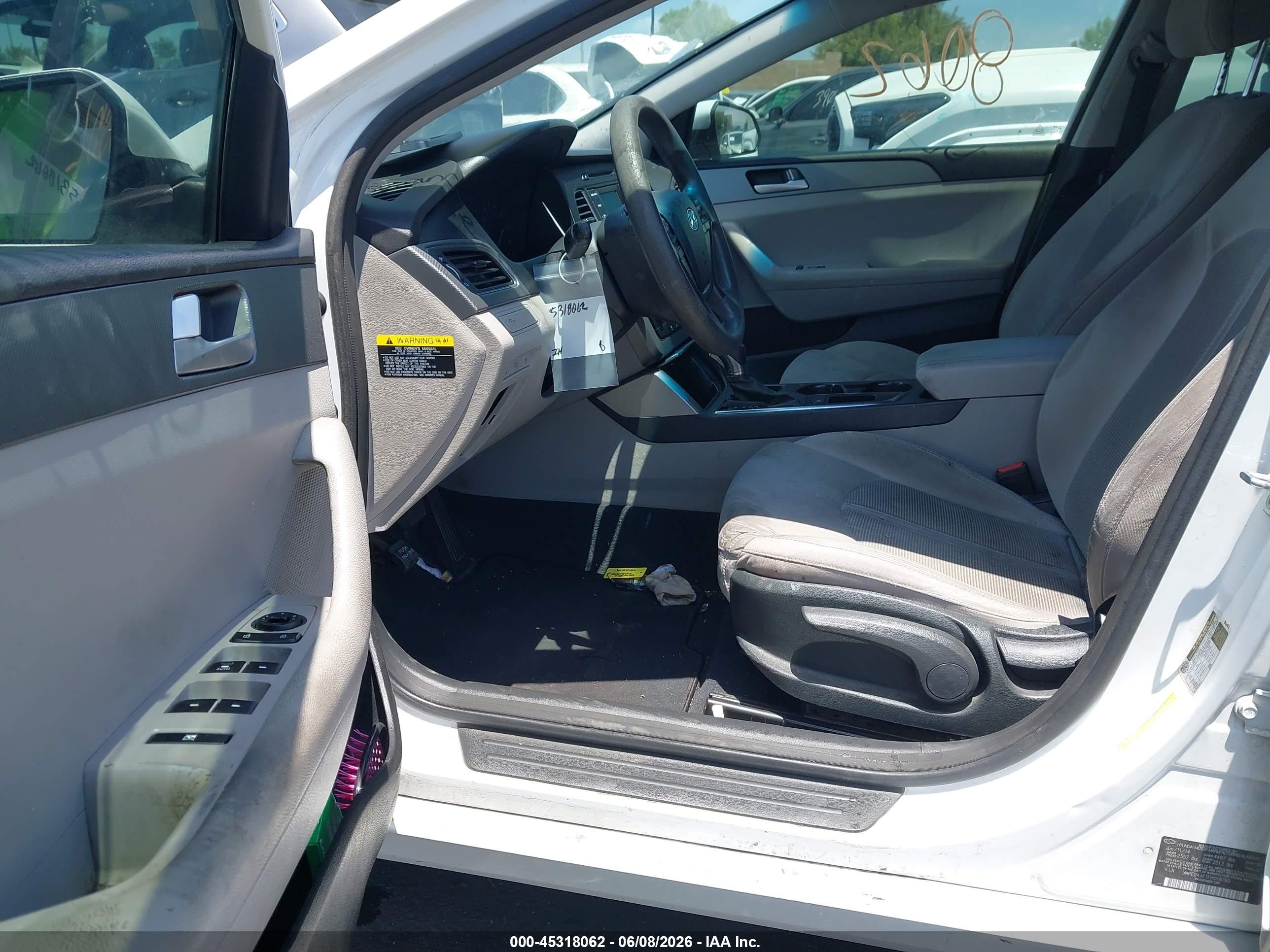 2015 Hyundai Sonata Se White vin: 5NPE24AF1FH018190