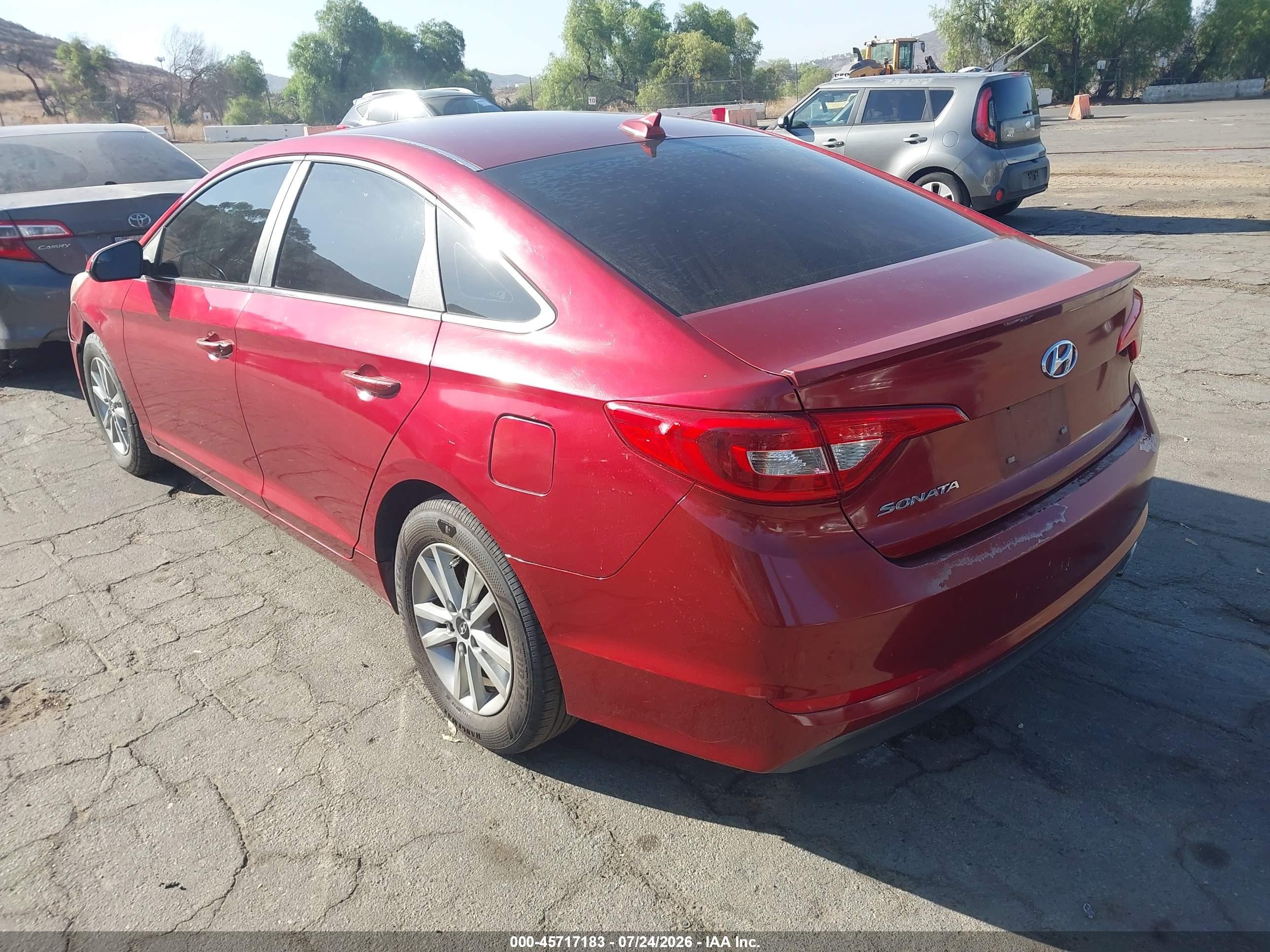 2015 Hyundai Sonata Se Red vin: 5NPE24AF1FH048483