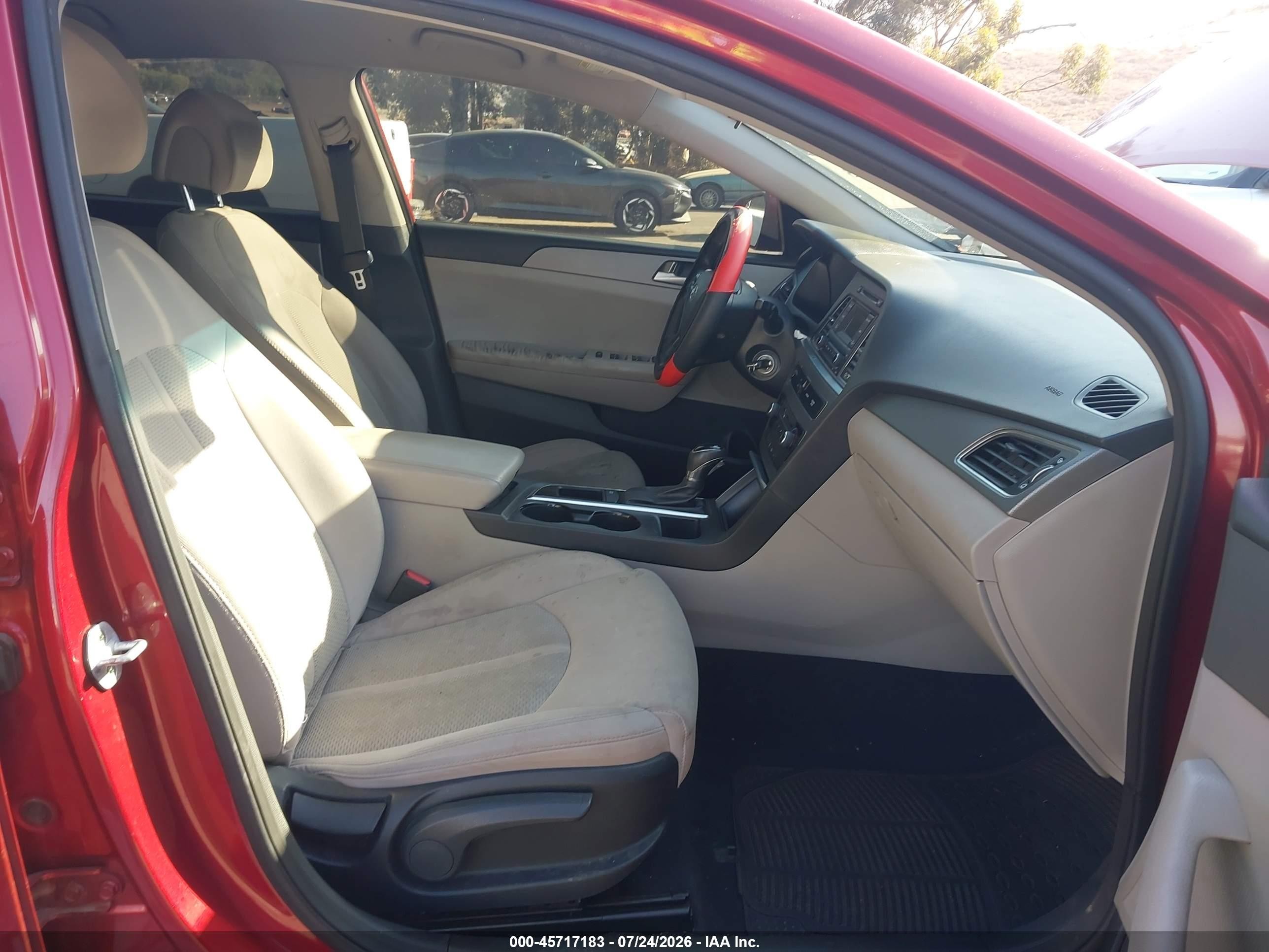 2015 Hyundai Sonata Se Red vin: 5NPE24AF1FH048483