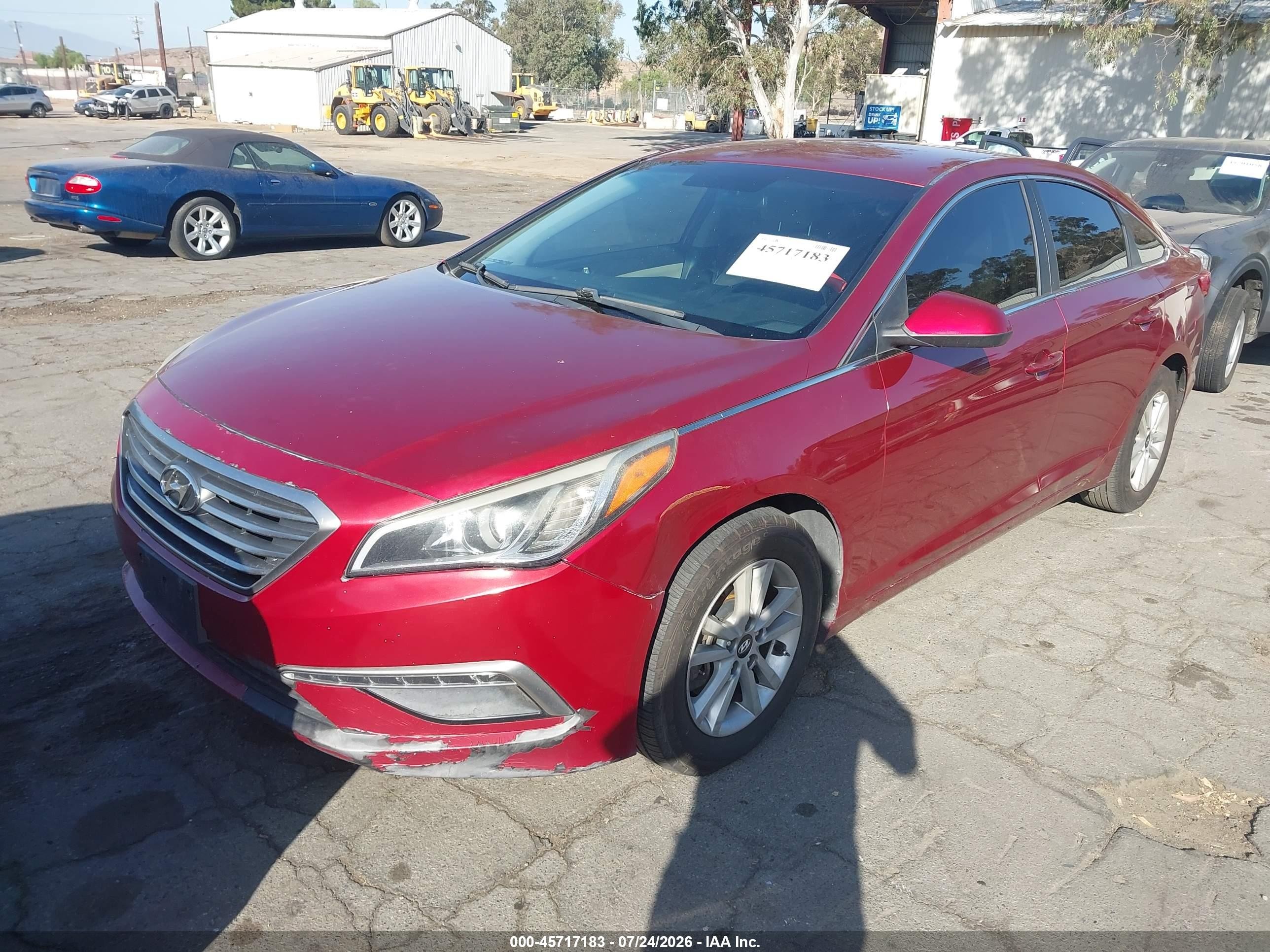 2015 Hyundai Sonata Se Red vin: 5NPE24AF1FH048483