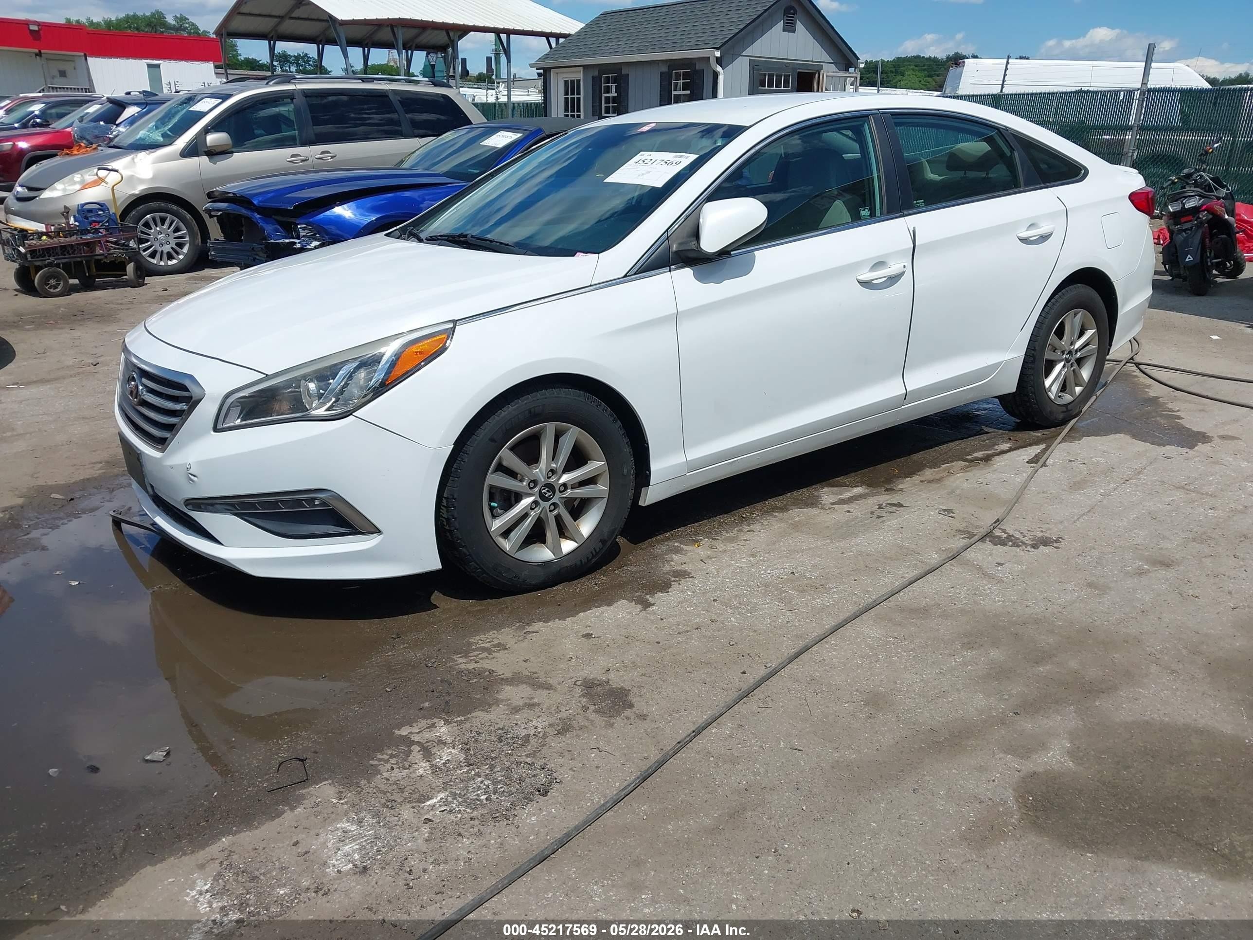 2015 Hyundai Sonata Se White vin: 5NPE24AF1FH087560