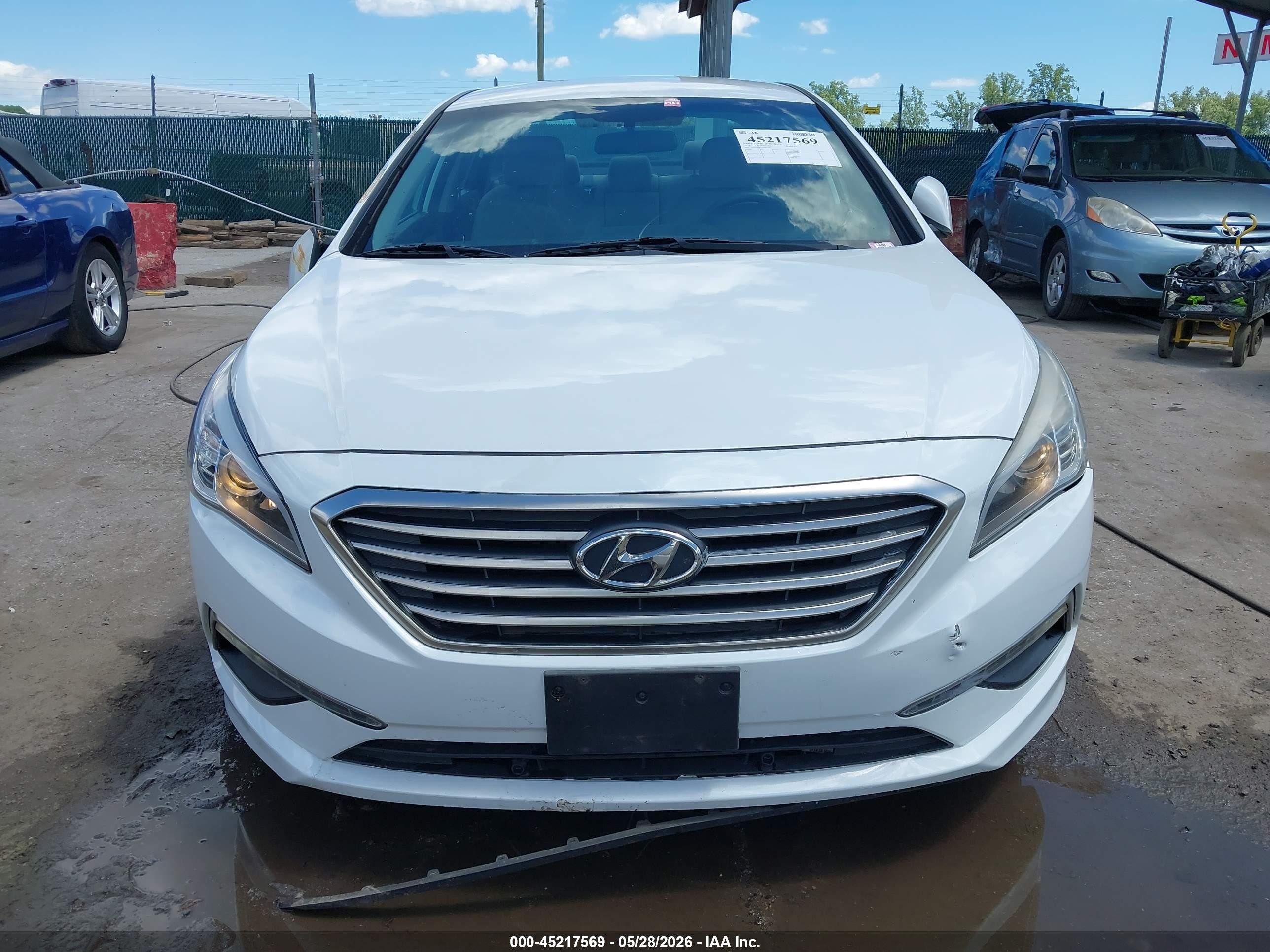 2015 Hyundai Sonata Se White vin: 5NPE24AF1FH087560