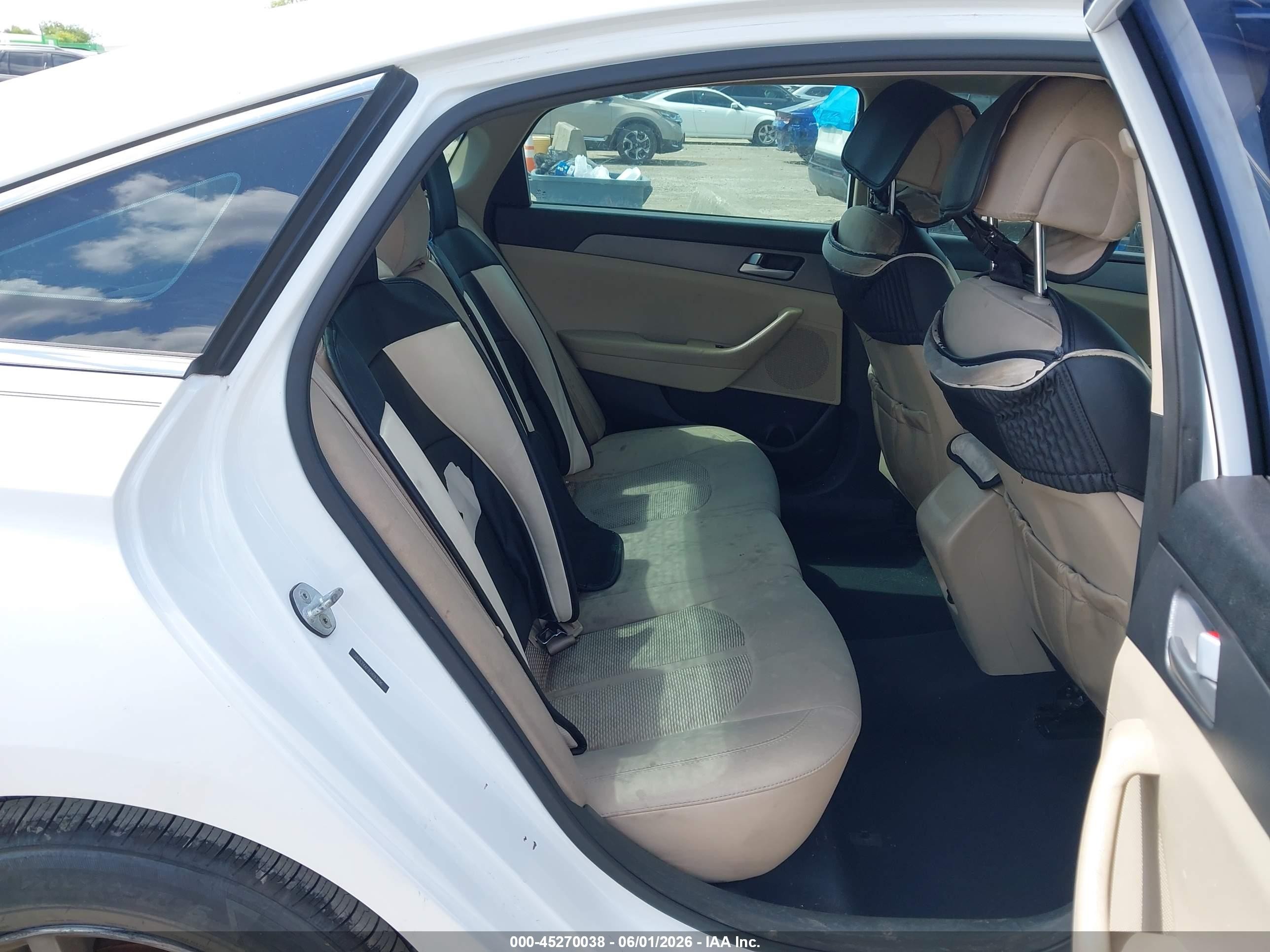 2015 Hyundai Sonata Se White vin: 5NPE24AF1FH093696