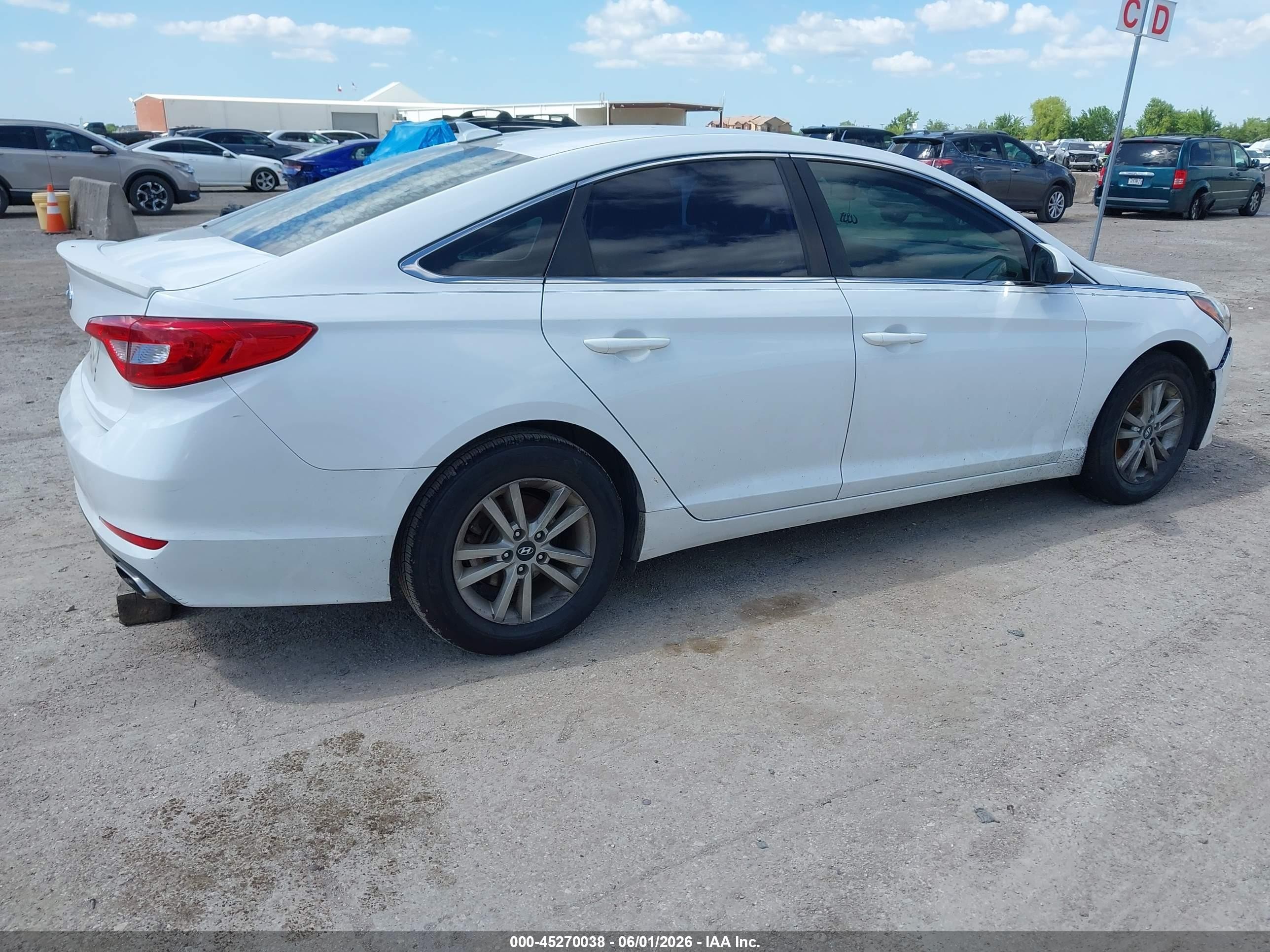2015 Hyundai Sonata Se White vin: 5NPE24AF1FH093696