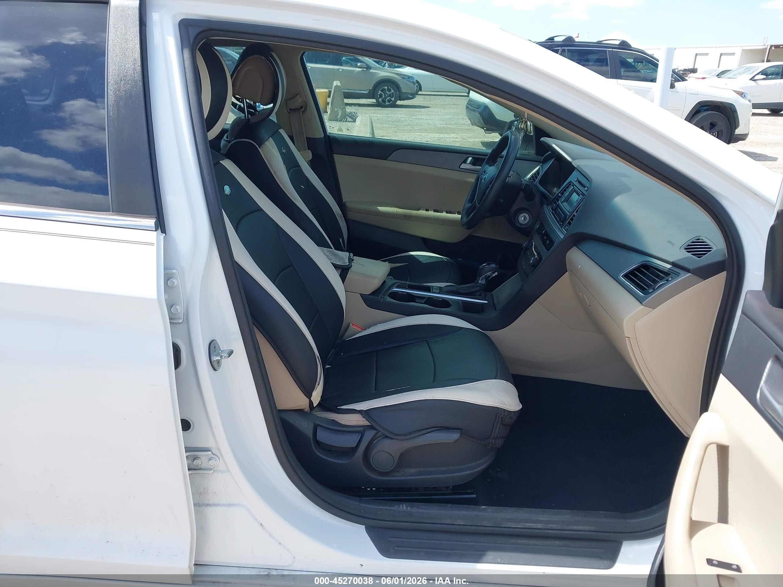 2015 Hyundai Sonata Se White vin: 5NPE24AF1FH093696