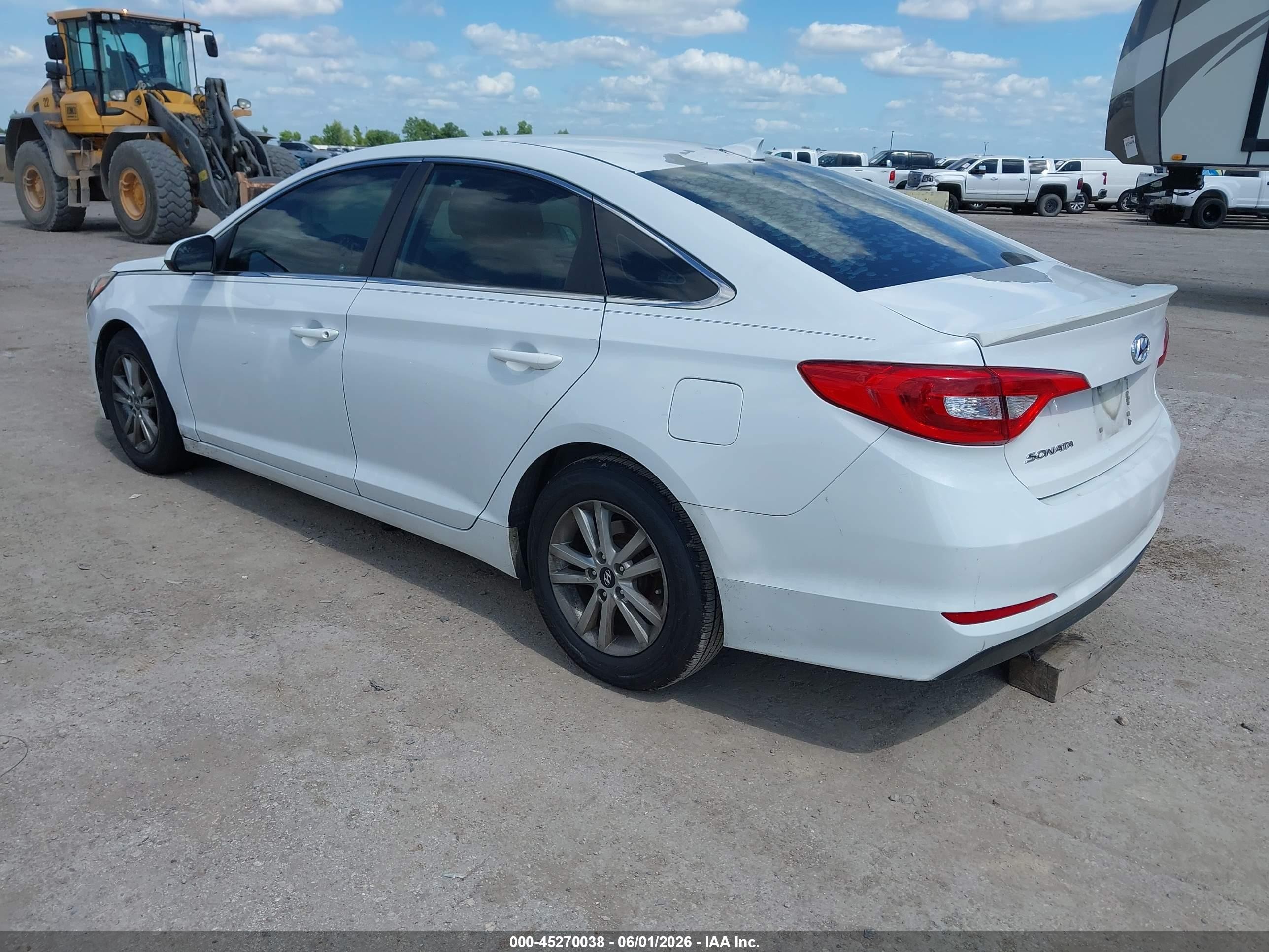 2015 Hyundai Sonata Se White vin: 5NPE24AF1FH093696
