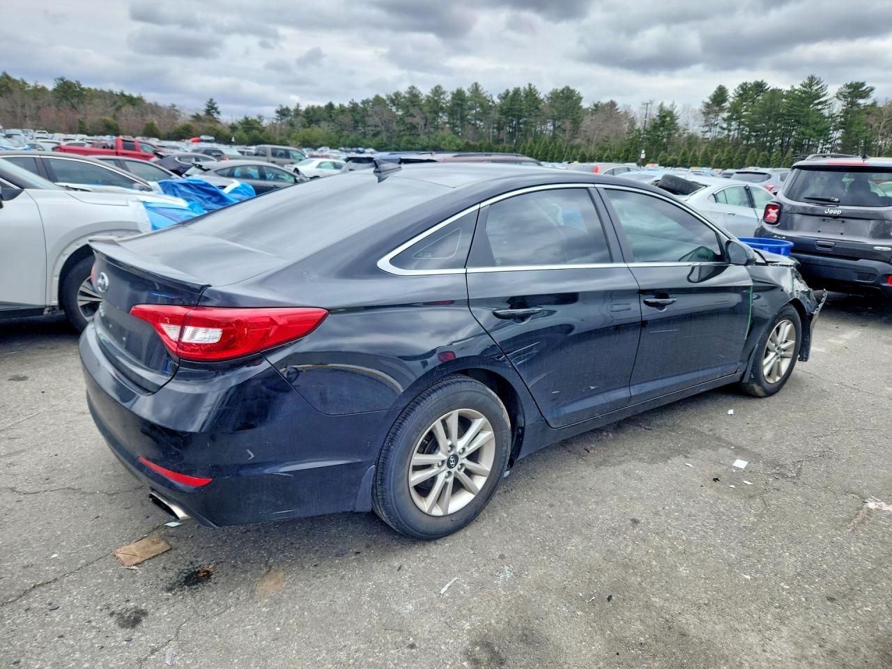 2015 Hyundai Sonata Черный vin: 5NPE24AF1FH096193