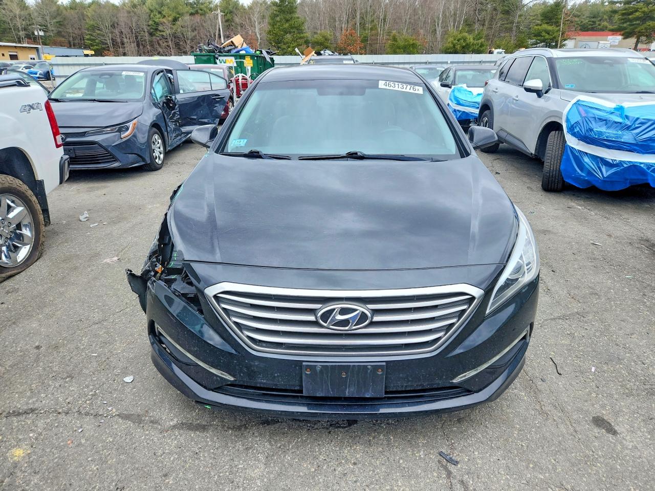 2015 Hyundai Sonata Черный vin: 5NPE24AF1FH096193