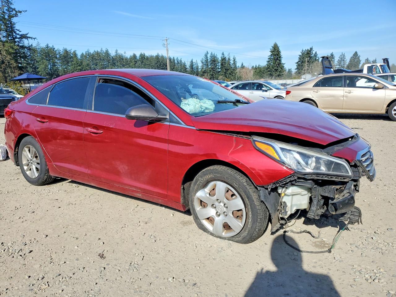 2015 Hyundai Sonata Se Red vin: 5NPE24AF1FH099711